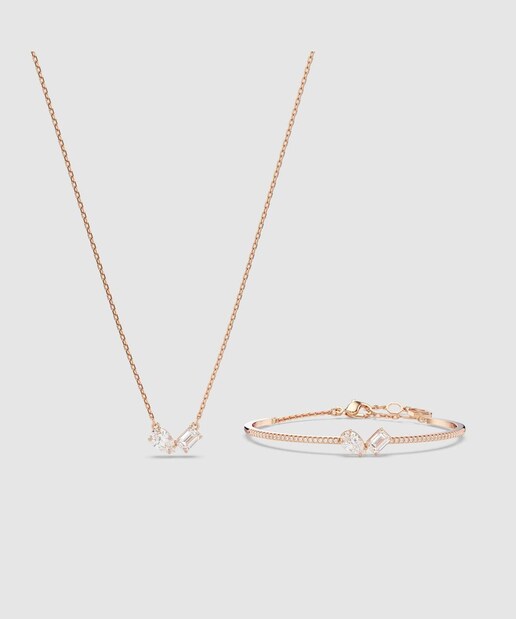 Imagen 0 de Sets de colgante y pulsera bañado en oro rosa con circonitas