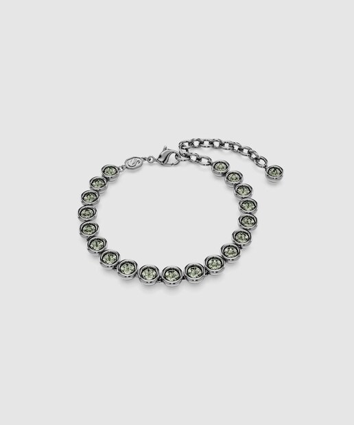 Imagen 0 de Pulsera Imber Tennis bañado en rodio con cristales redondos