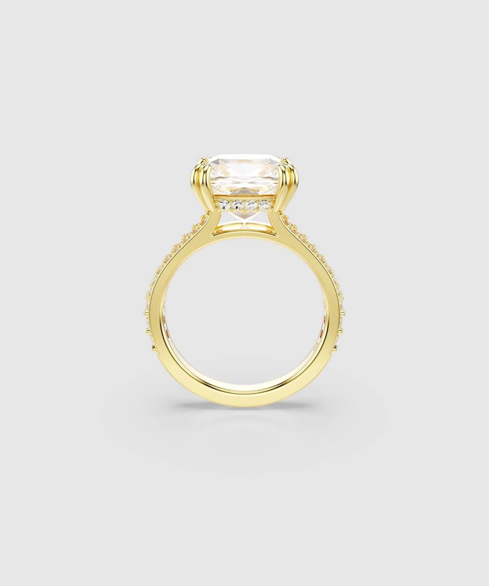 Anillo stilla bañado en oro con cristal pavé - Blanco Blanco-4