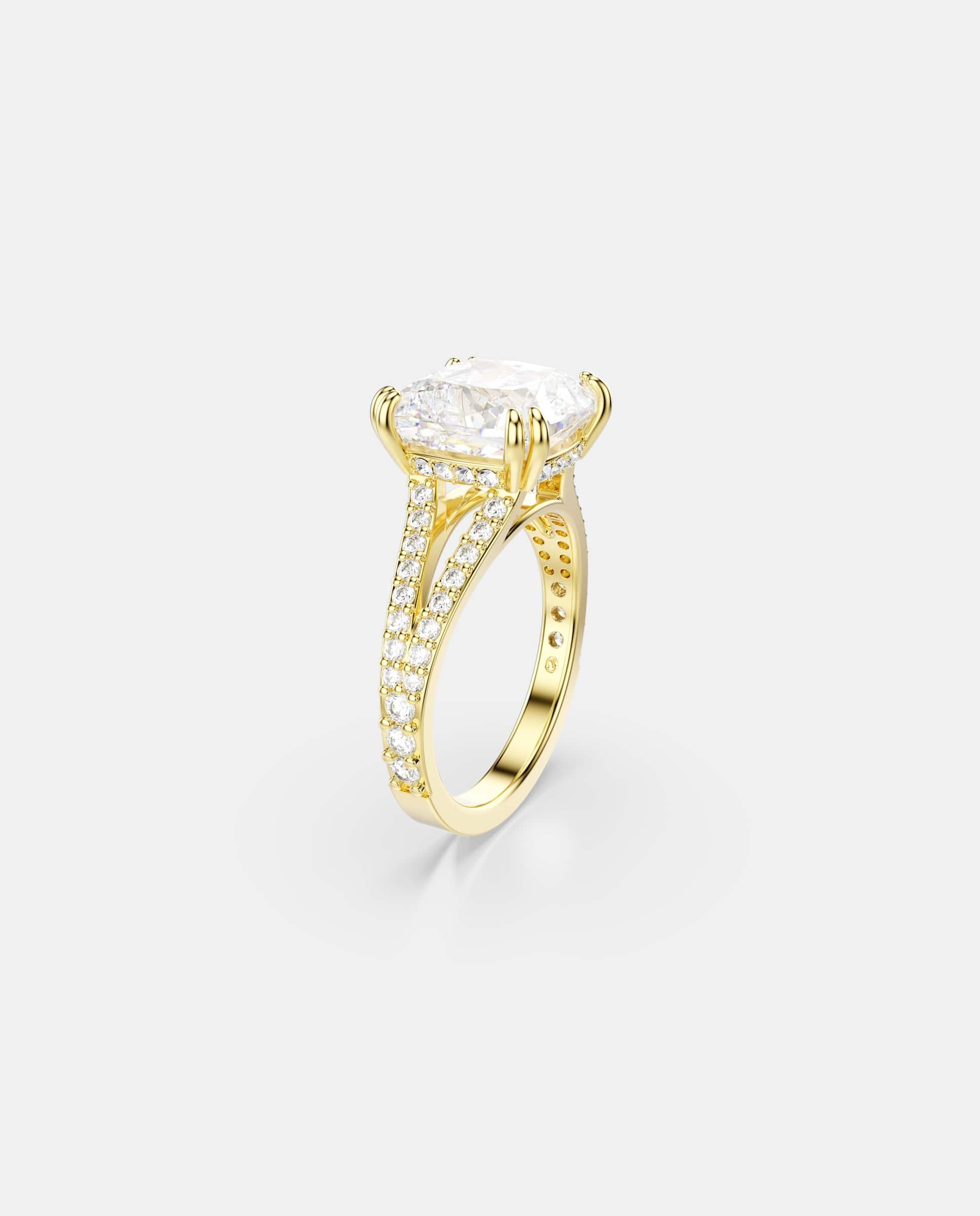 Imagen 2 de Anillo de cóctel stilla con circonita en talla cuadrada - Swarovski - Blanco Blanco