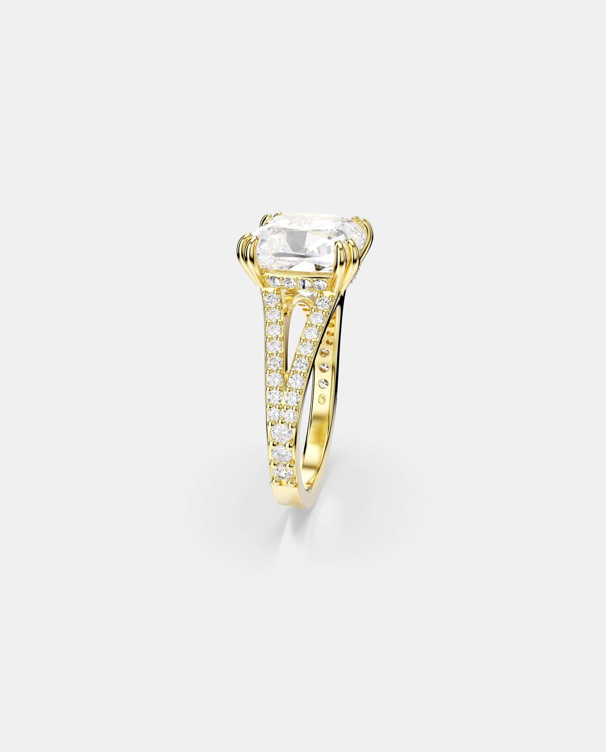 Imagen 3 de Anillo de cóctel stilla con circonita en talla cuadrada - Swarovski - Blanco Blanco