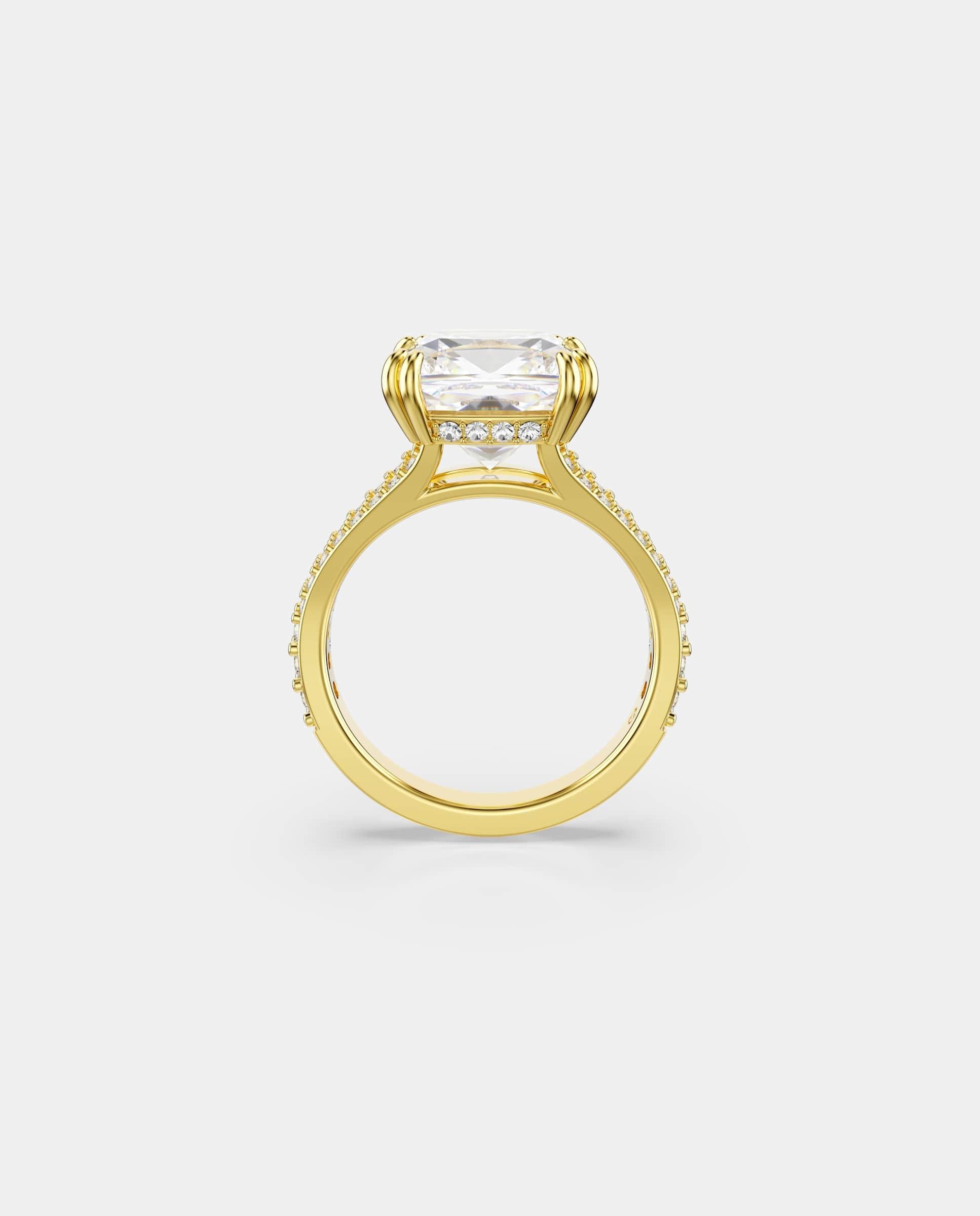 Imagen 4 de Anillo de cóctel stilla con circonita en talla cuadrada - Swarovski - Blanco Blanco