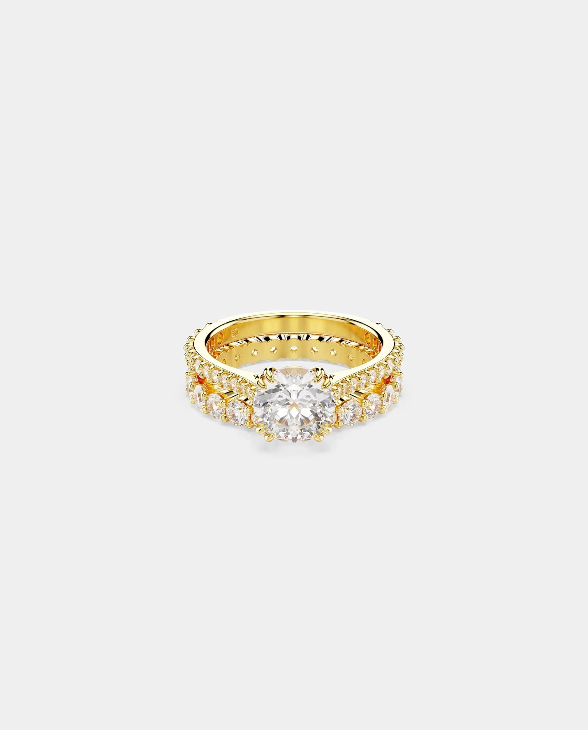 Imagen 1 de Conjunto de anillos stilla bañados en tono oro - Swarovski - Blanco Blanco