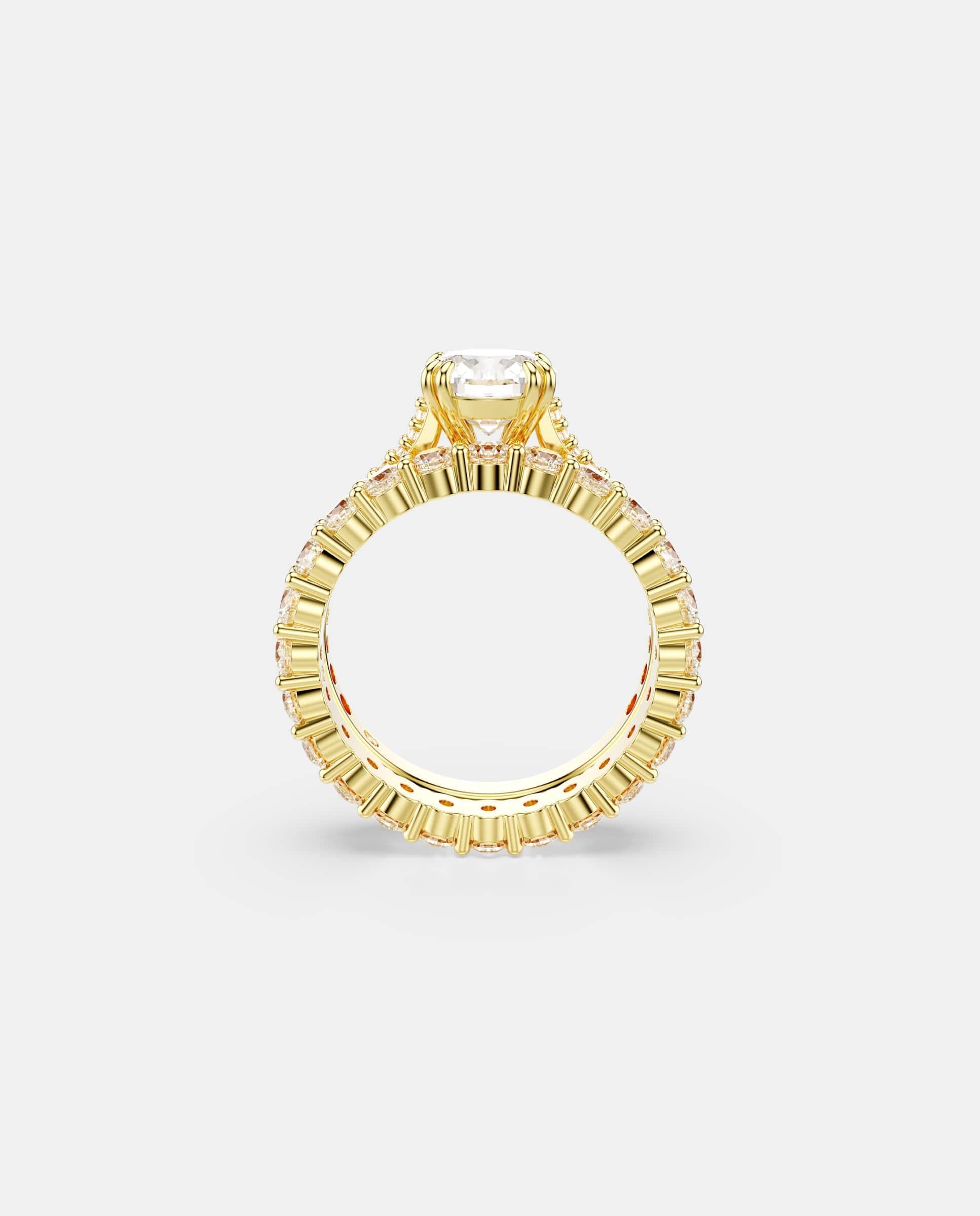 Imagen 4 de Conjunto de anillos stilla bañados en tono oro - Swarovski - Blanco Blanco