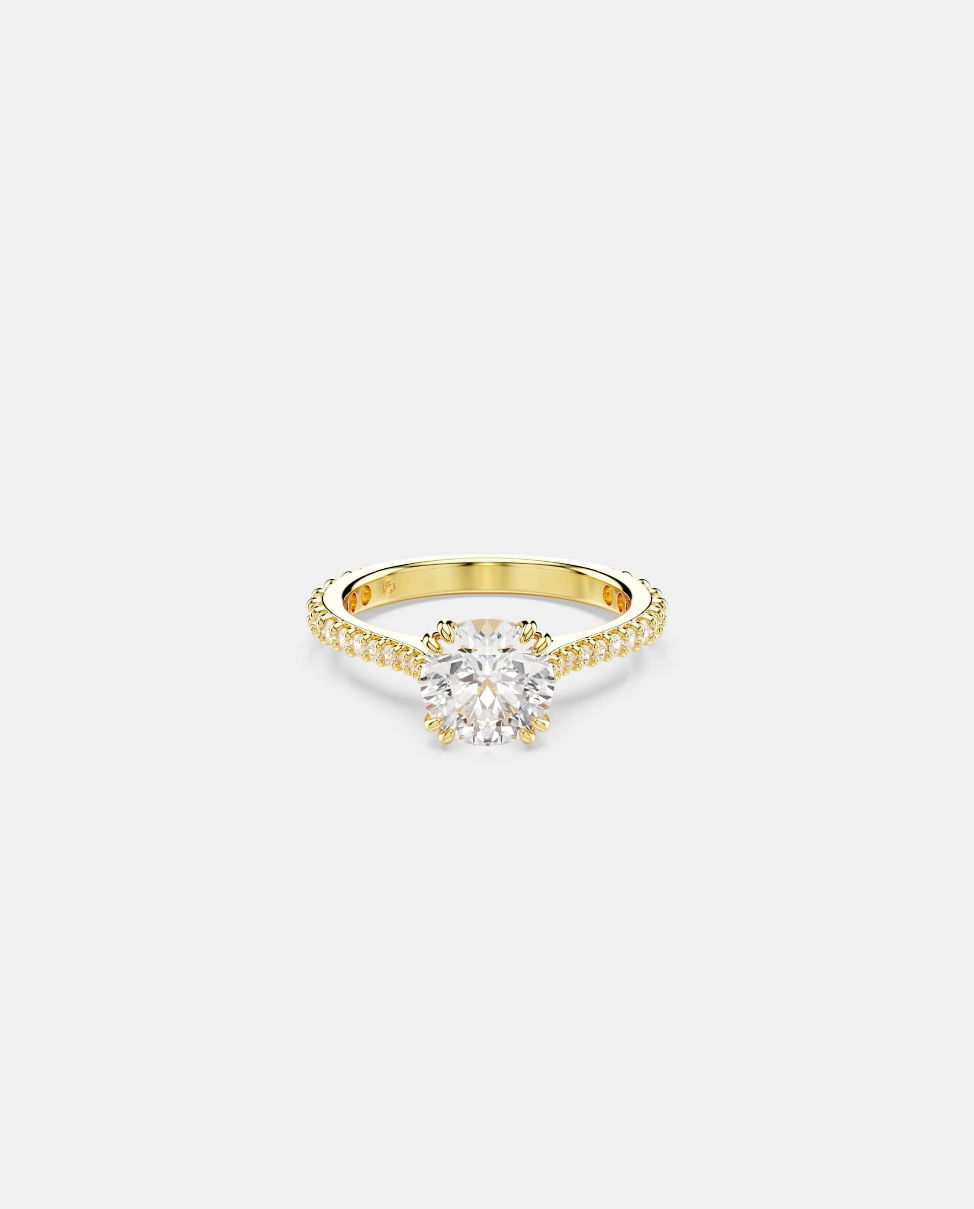 Imagen 6 de Conjunto de anillos stilla bañados en tono oro - Swarovski - Blanco Blanco