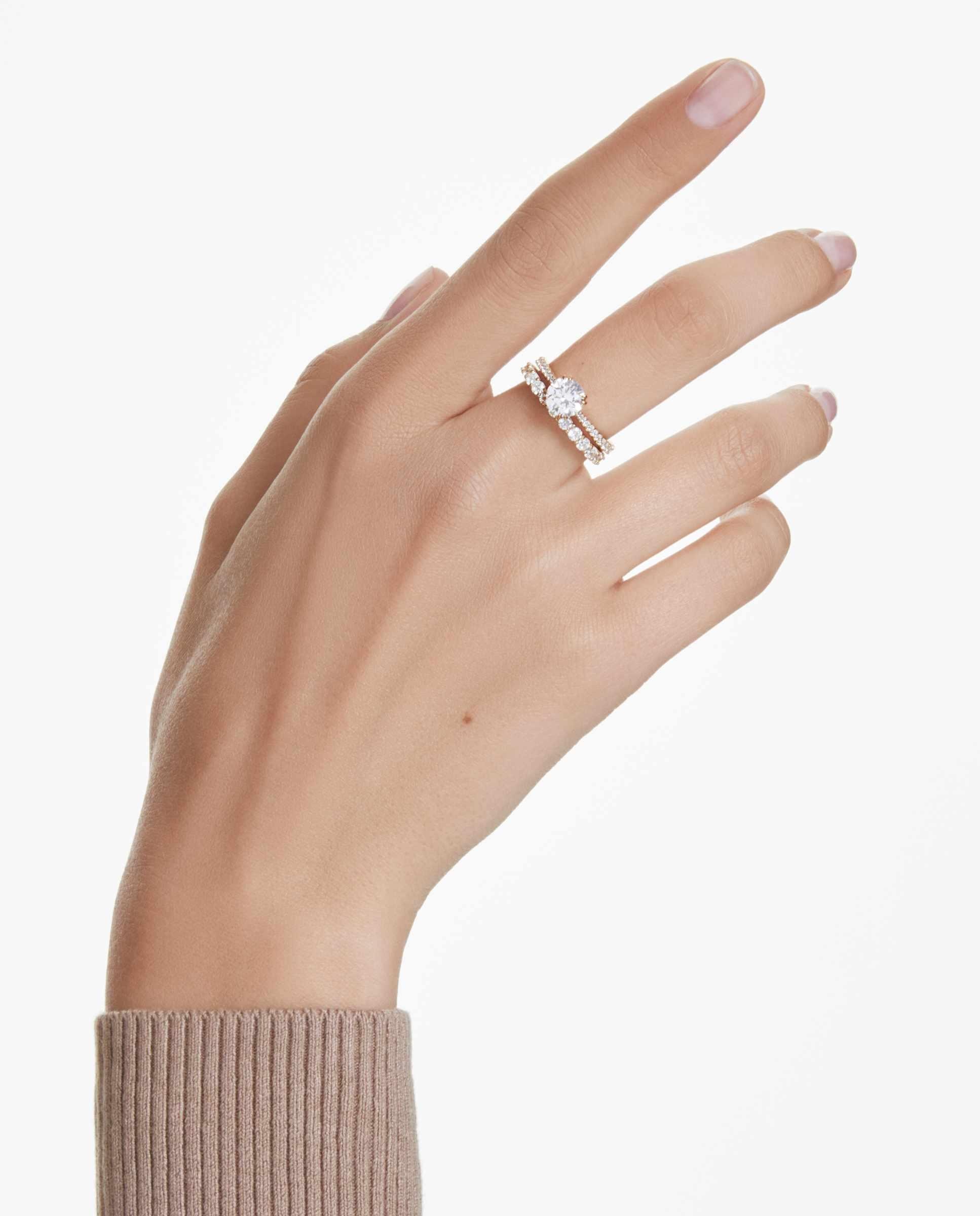 Imagen 7 de Conjunto de anillos stilla bañados en tono oro - Swarovski - Blanco Blanco