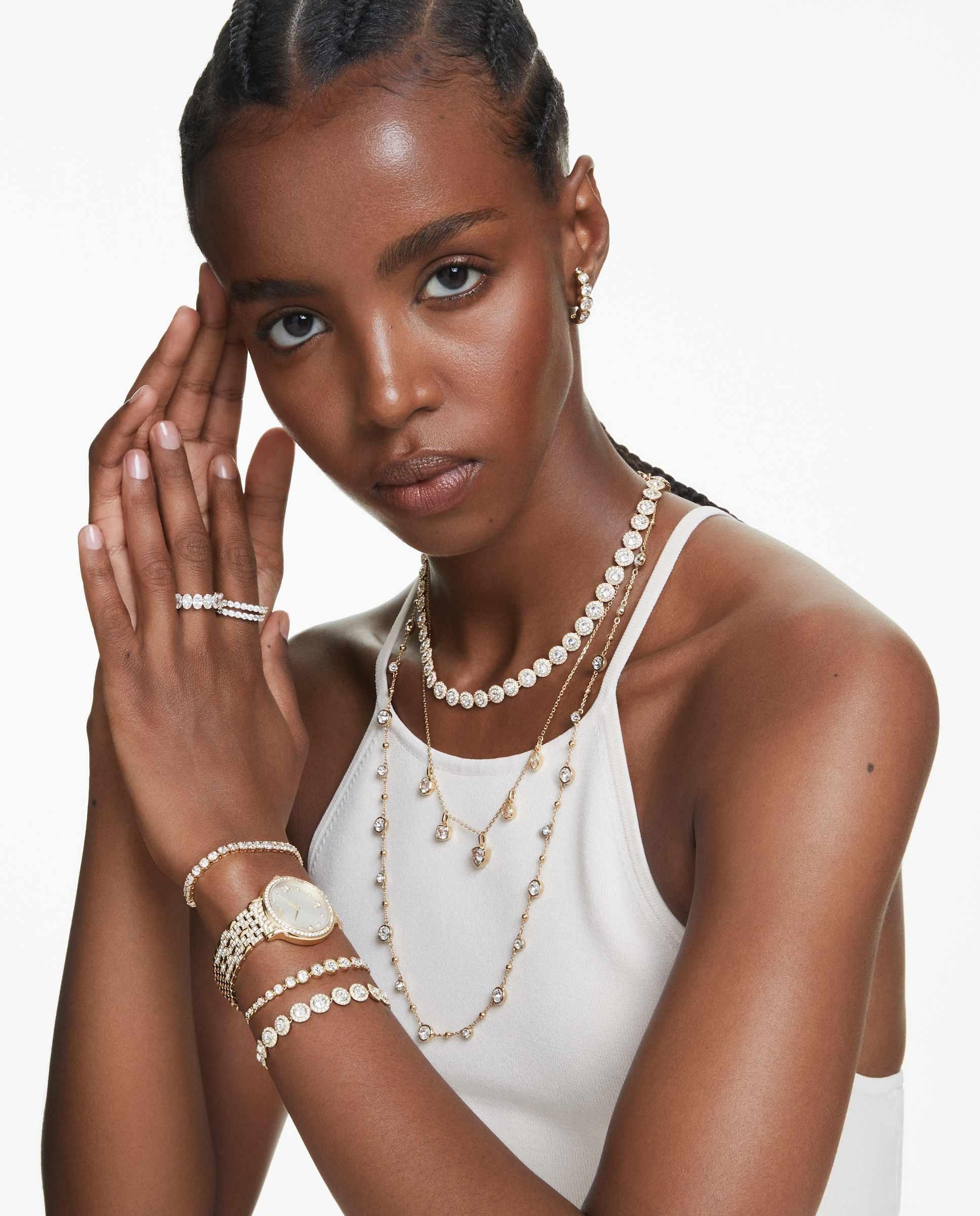Imagen 8 de Conjunto de anillos stilla bañados en tono oro - Swarovski - Blanco Blanco