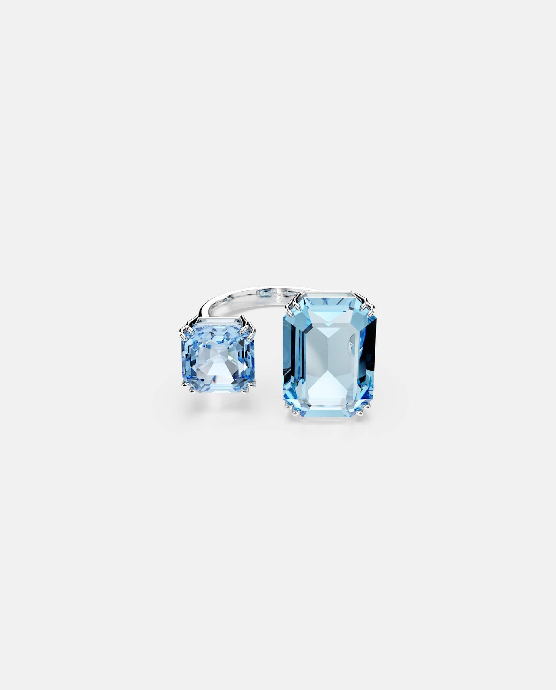 Imagen 1 de Anillo abierto millenia bañado en rodio - Swarovski - Azul Azul