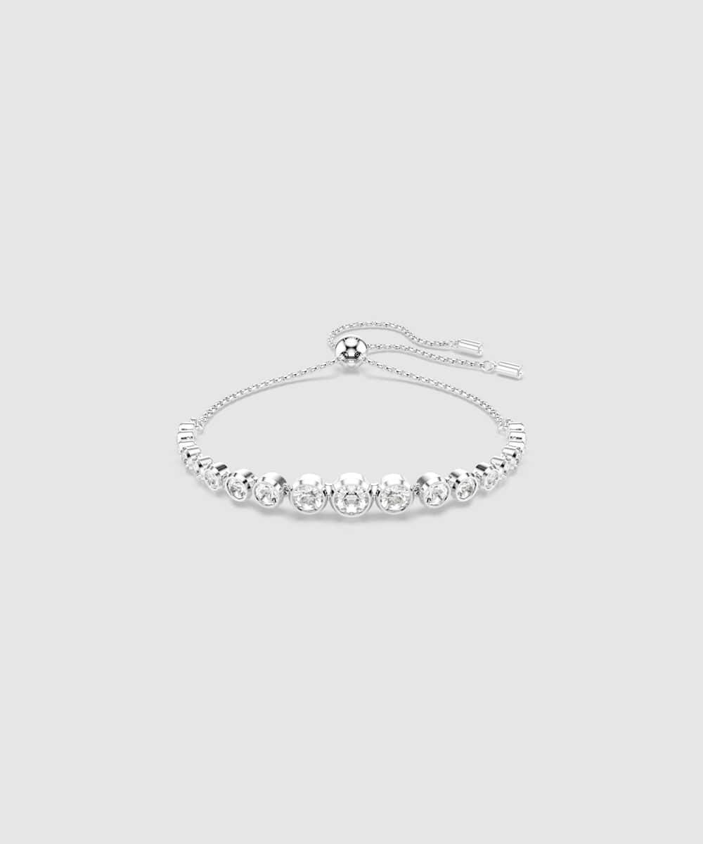 Pulsera tennis imber bañado en rodio con cristales transparentes - Swarovski - Blanco Blanco-1