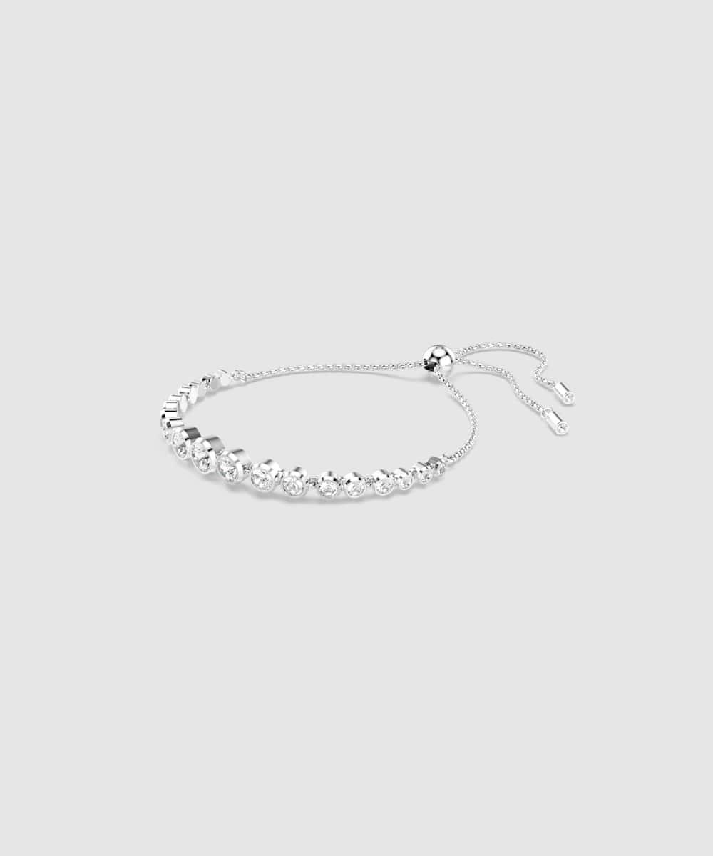 Pulsera tennis imber bañado en rodio con cristales transparentes - Swarovski - Blanco Blanco-2