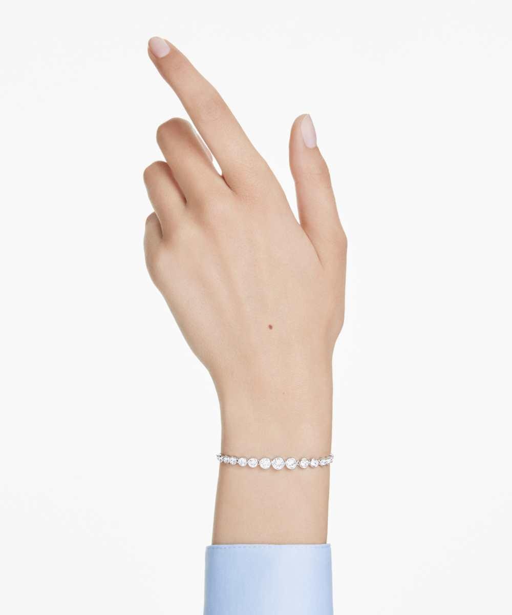 Pulsera tennis imber bañado en rodio con cristales transparentes - Swarovski - Blanco Blanco-5