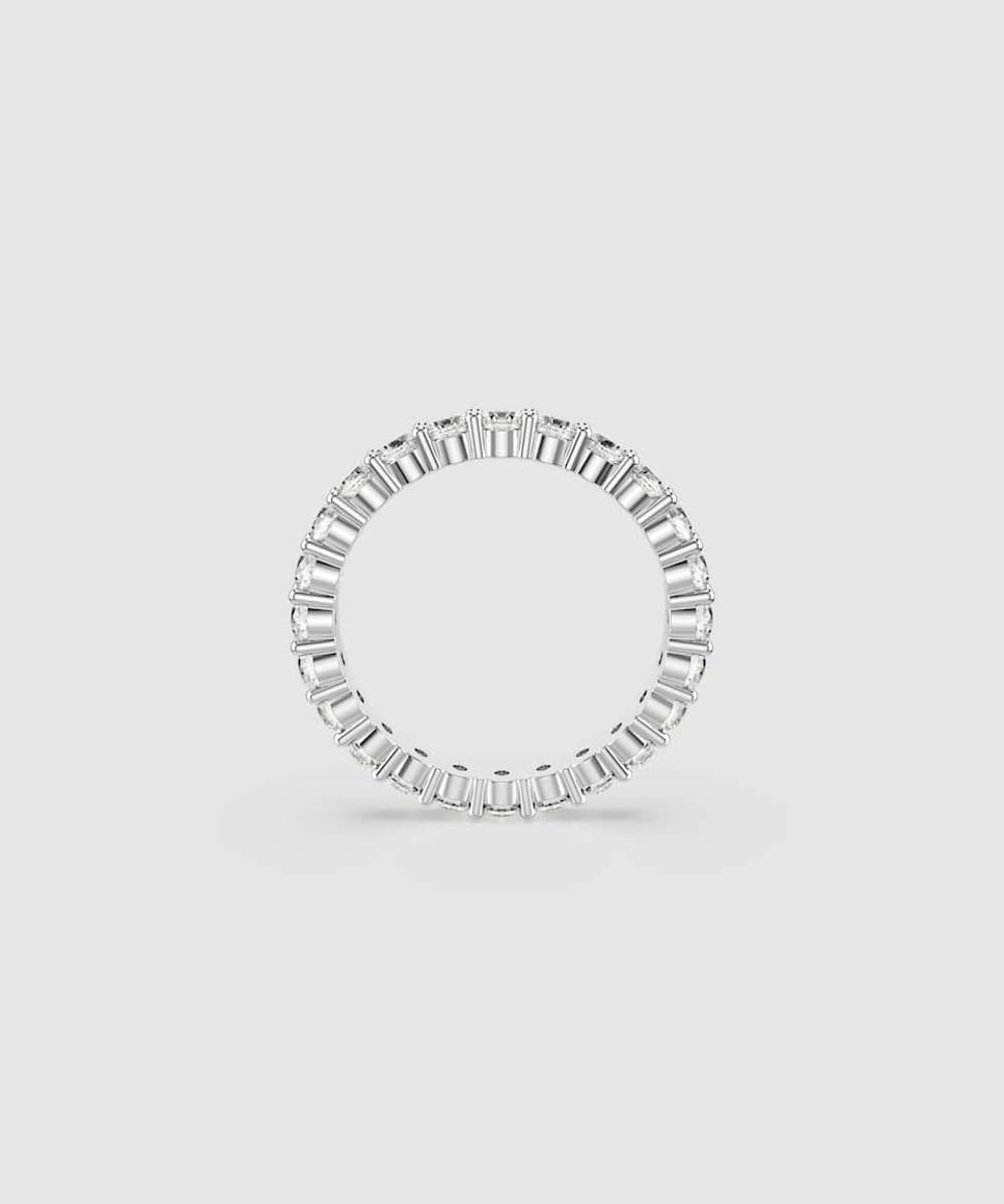 Anillo Matrix Vittore con piedras transparentes en tono plateado Blanco-4