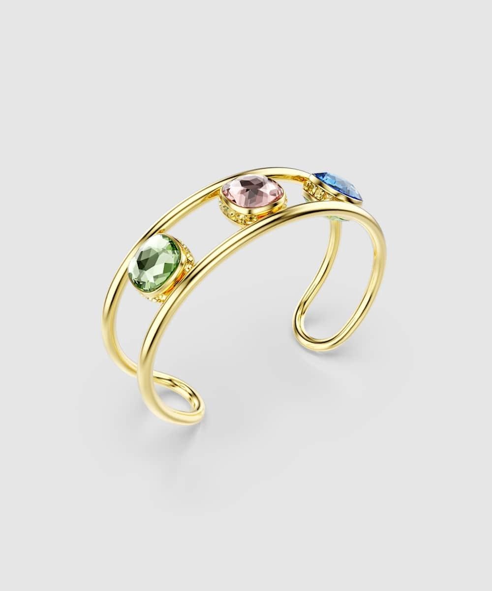 Imagen 4 de Pulsera chroma bañado en oro con circonitas multicolor - Verde Verde