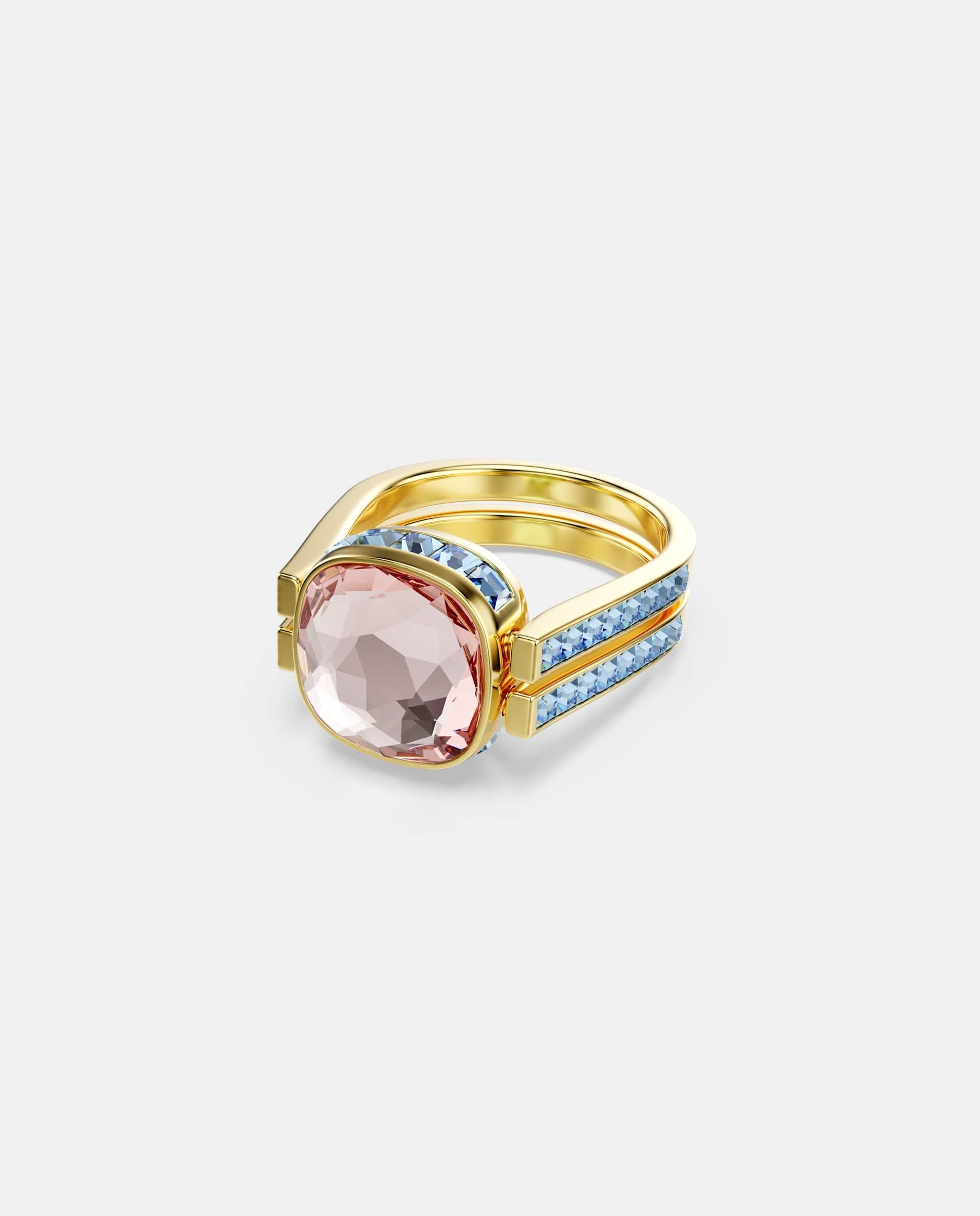 Imagen 1 de Anillo chroma bañado en oro con cristales Multicolor