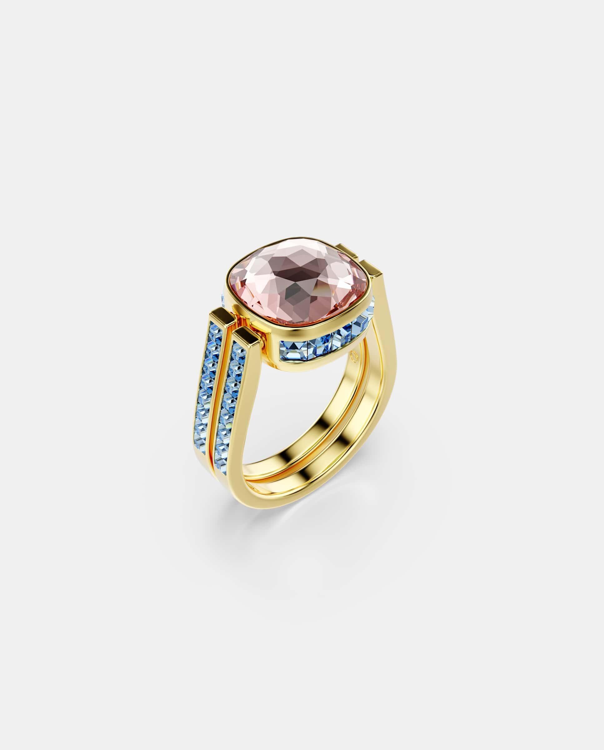 Imagen 3 de Anillo chroma bañado en oro con cristales - Swarovski - Multicolor Multicolor
