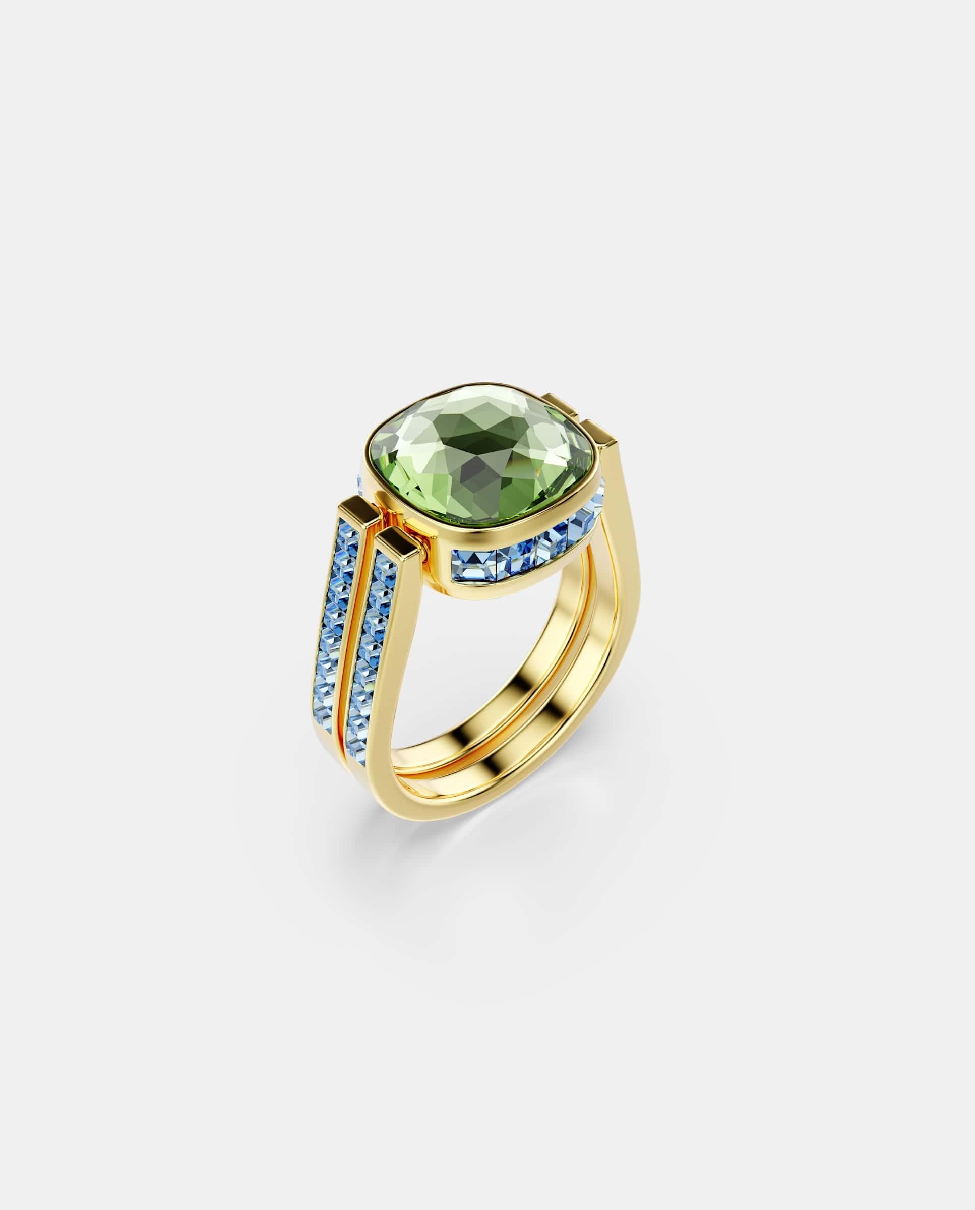 Imagen 4 de Anillo chroma bañado en oro con cristales - Swarovski - Multicolor Multicolor
