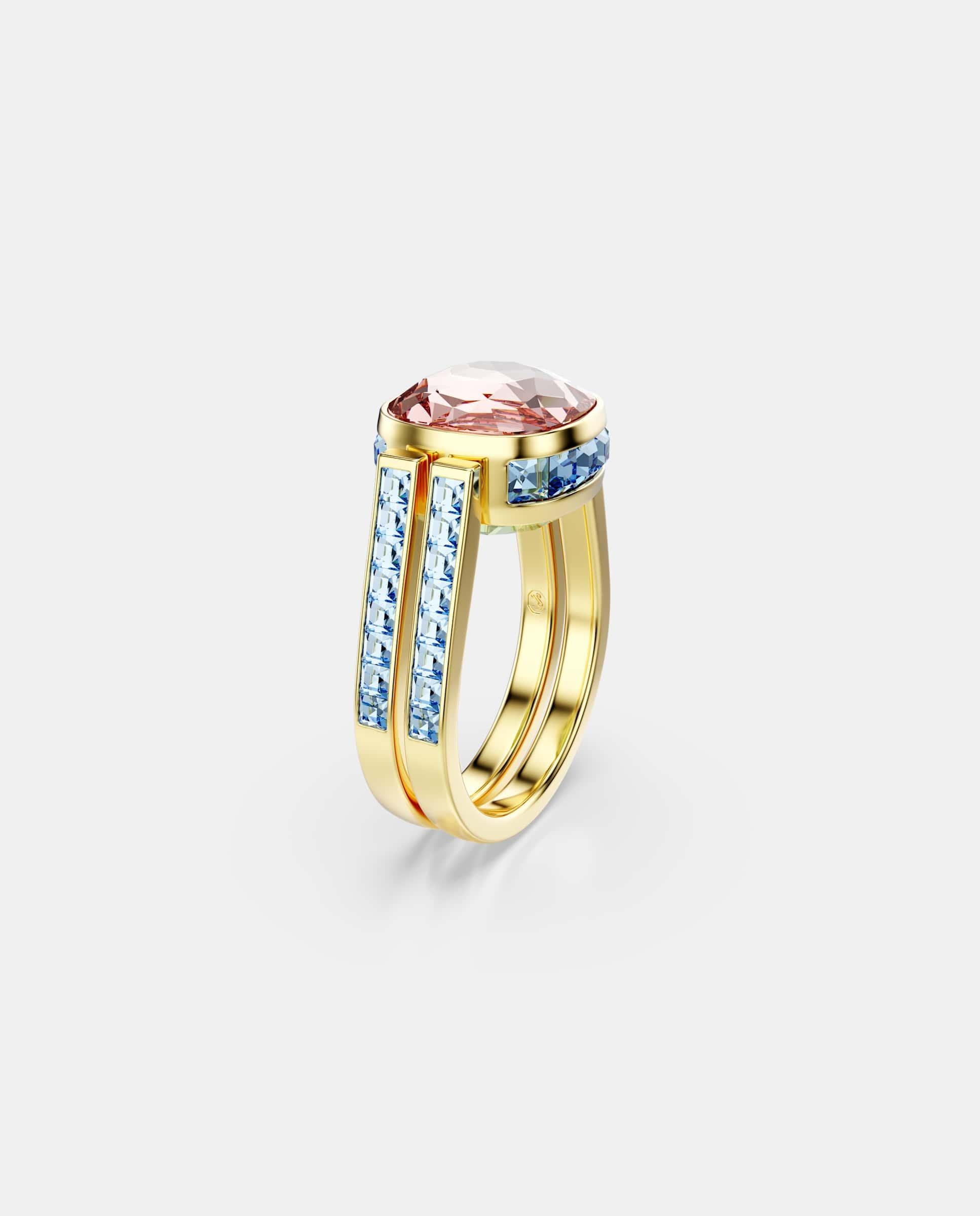 Imagen 5 de Anillo chroma bañado en oro con cristales - Swarovski - Multicolor Multicolor