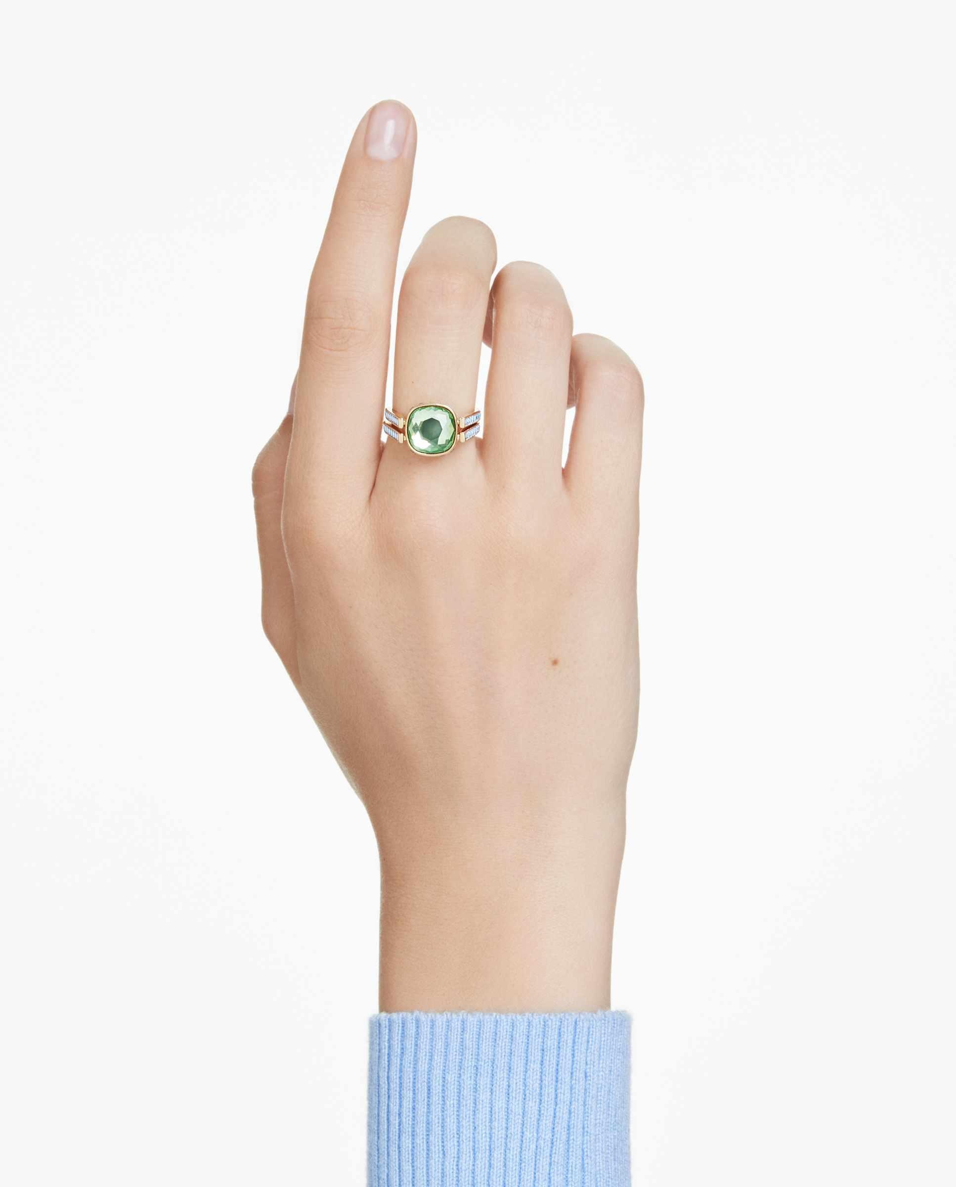 Imagen 8 de Anillo chroma bañado en oro con cristales - Swarovski - Multicolor Multicolor