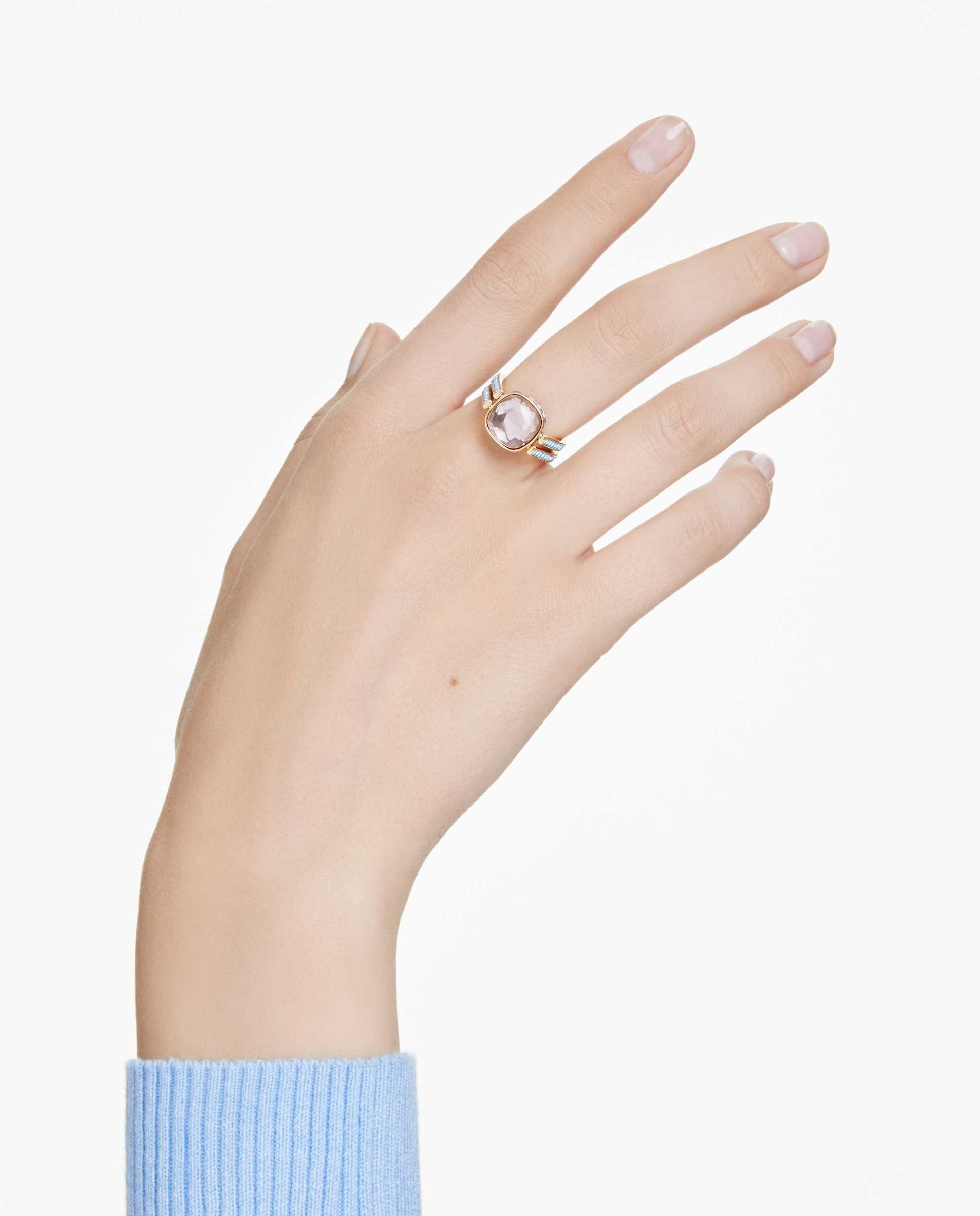 Imagen 9 de Anillo chroma bañado en oro con cristales - Swarovski - Multicolor Multicolor