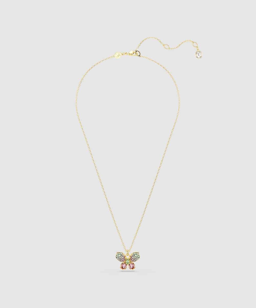 Colgante idyllia mariposa bañado en oro con cristales - Swarovski - Multicolor Multicolor-2