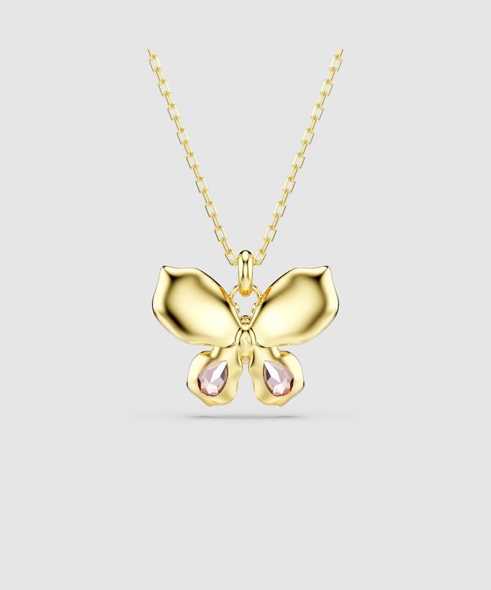 Colgante idyllia mariposa bañado en oro con cristales - Swarovski - Multicolor Multicolor-4