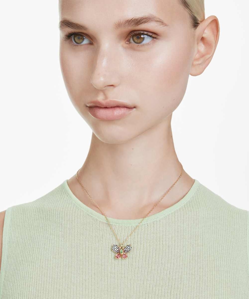 Colgante idyllia mariposa bañado en oro con cristales - Swarovski - Multicolor Multicolor-5