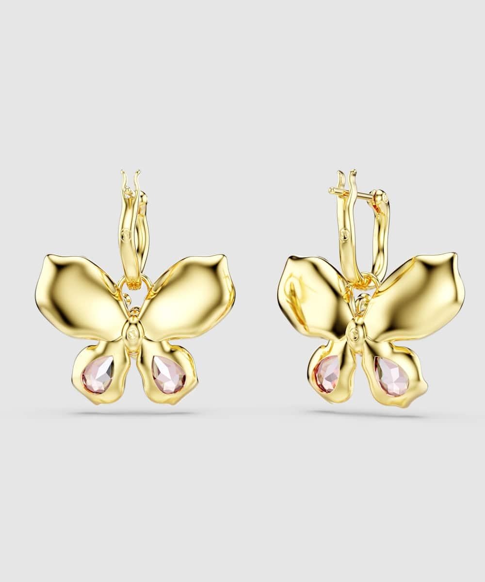 Pendientes idyllia mariposa bañado en oro con cristales - Swarovski - Multicolor Multicolor-5