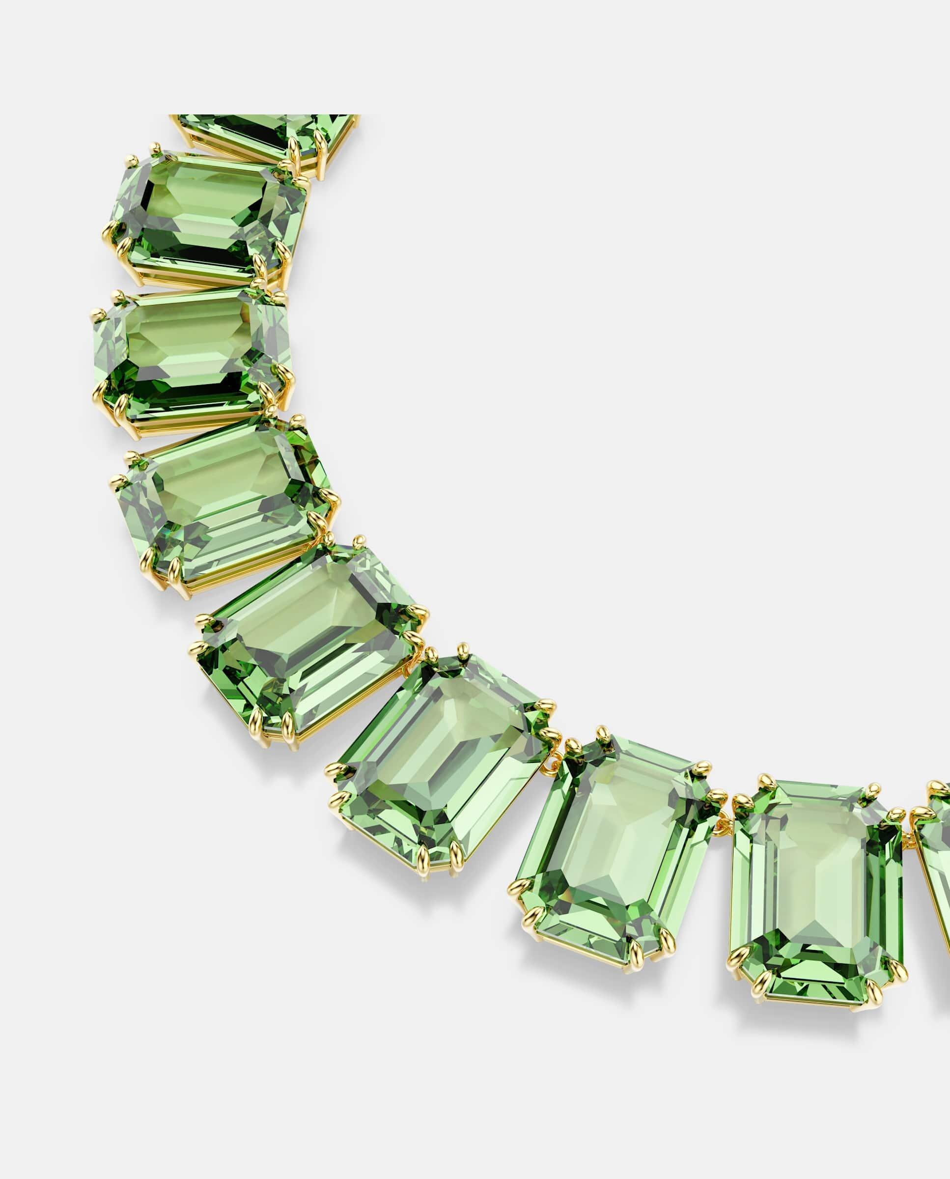 Collar millenia con cristales y cierre oculto - Swarovski - Verde Verde-2