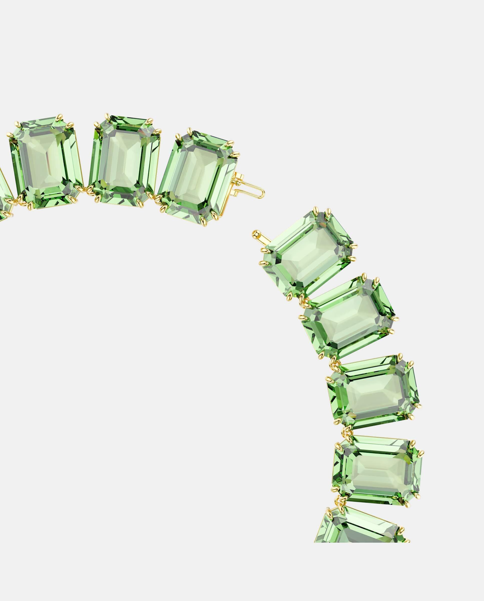 Collar millenia con cristales y cierre oculto - Swarovski - Verde Verde-3