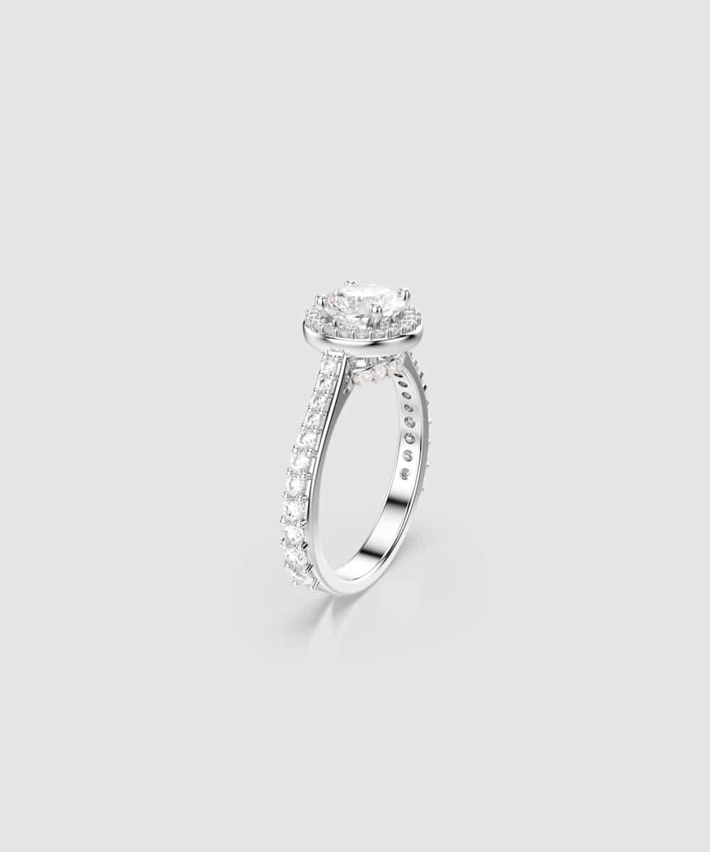 Anillo una angelic con piedra transparente - Swarovski - Blanco Blanco-2