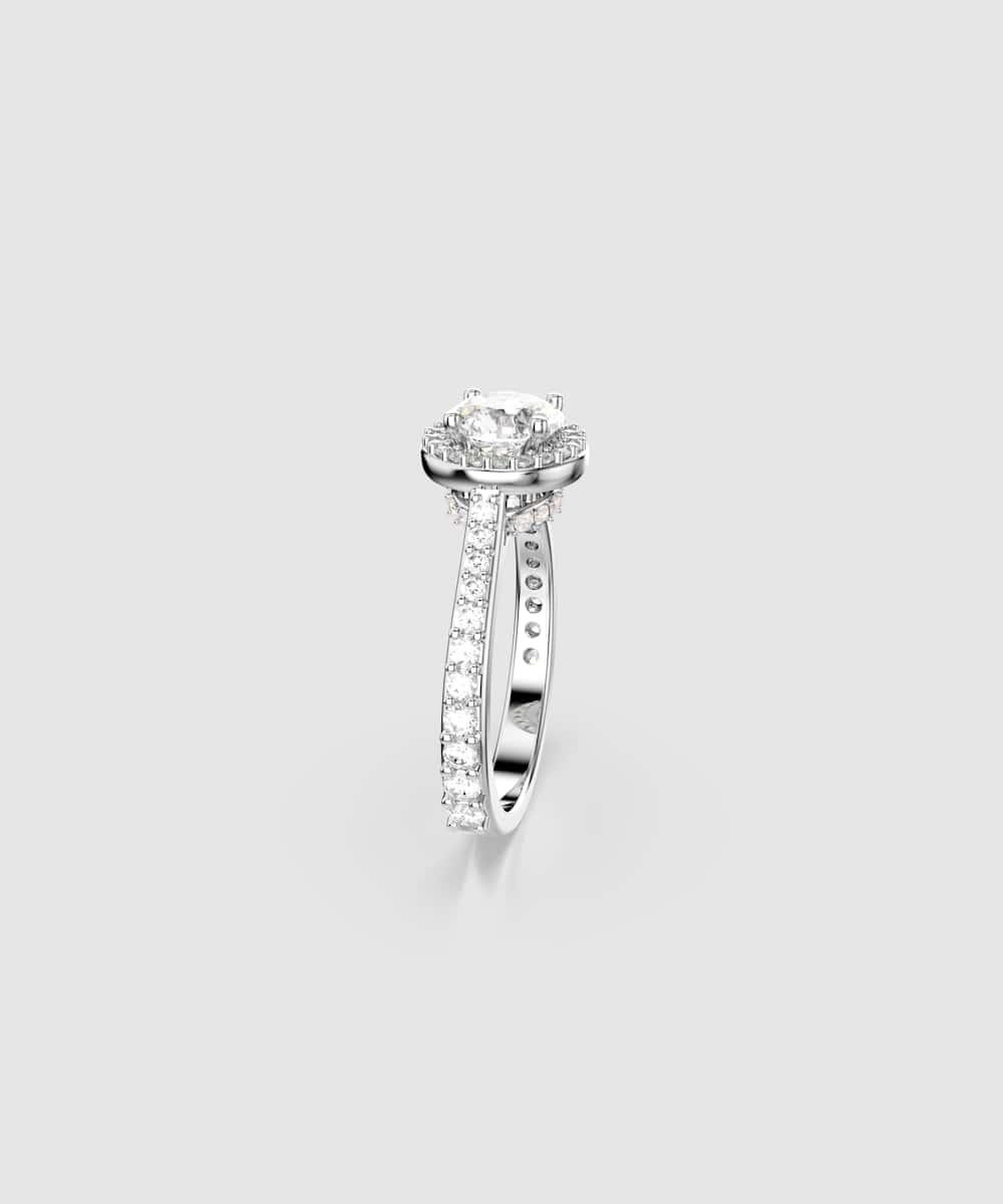 Anillo una angelic con piedra transparente - Swarovski - Blanco Blanco-3