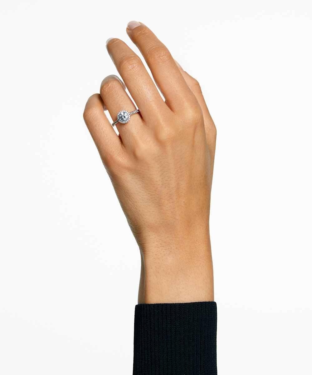 Anillo una angelic con piedra transparente - Swarovski - Blanco Blanco-5