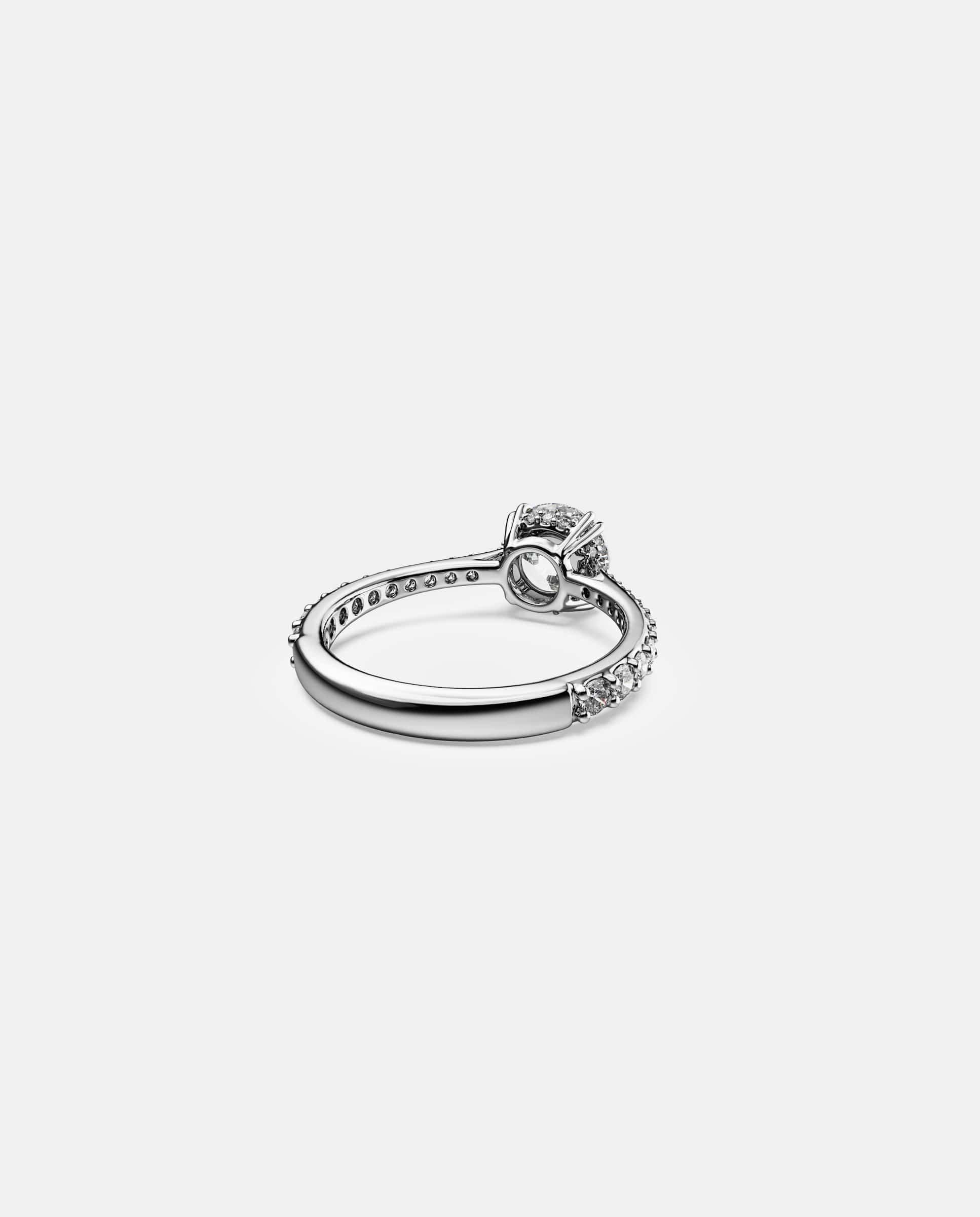 Anillo de cóctel stilla con piedra central de talla princesa y pavé - Swarovski - Blanco Blanco-4