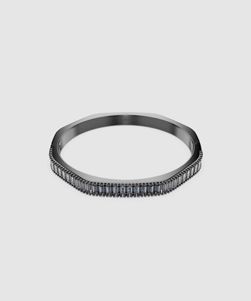 Imagen 0 de Pulsera Matrix bañado en rutenio con circonitas