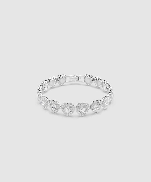 Imagen 0 de Pulsera SS25 Capsule bañado en rodio con cristales de corazones