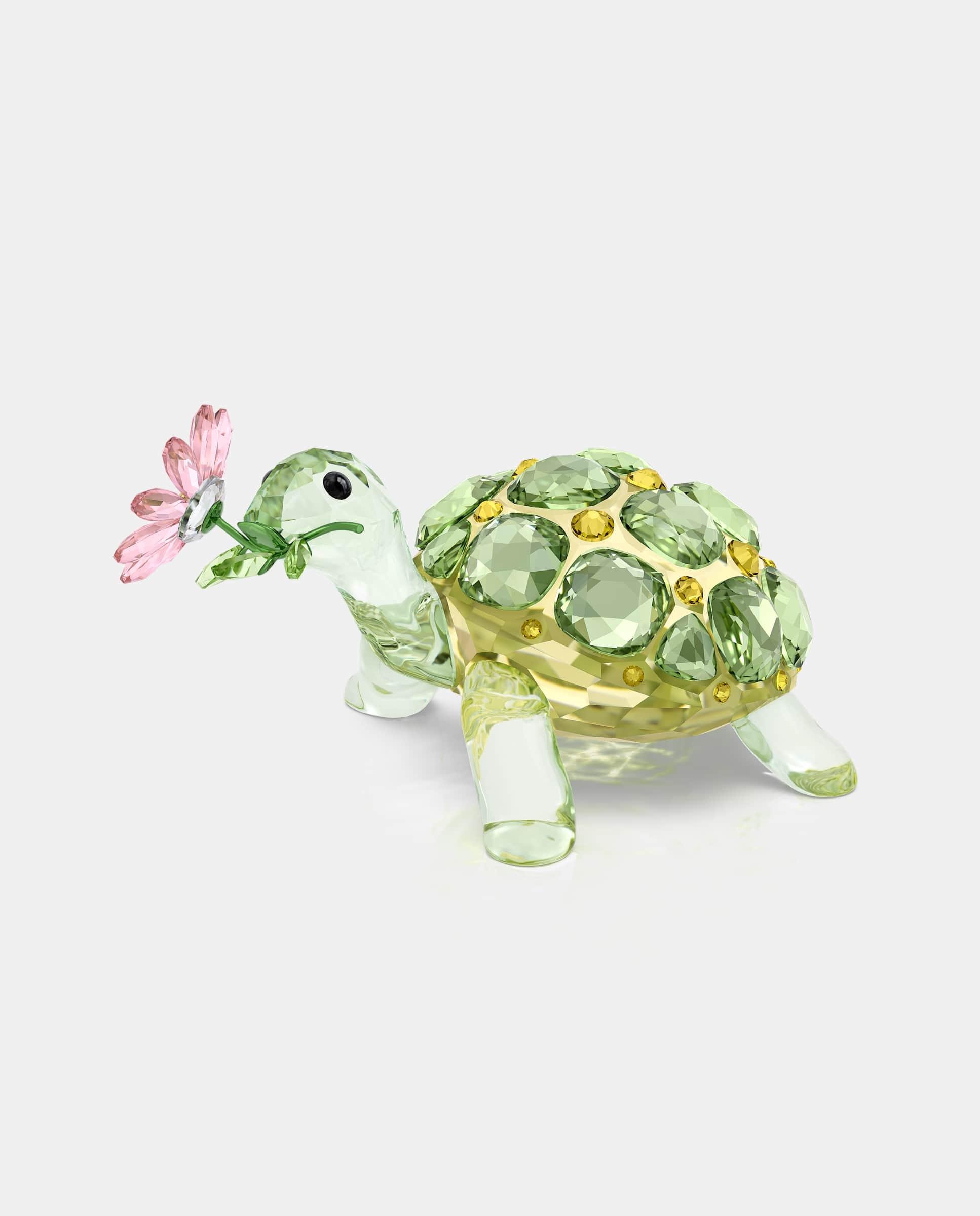Imagen 0 de Figura decorativa tortuga de cristal Verdes