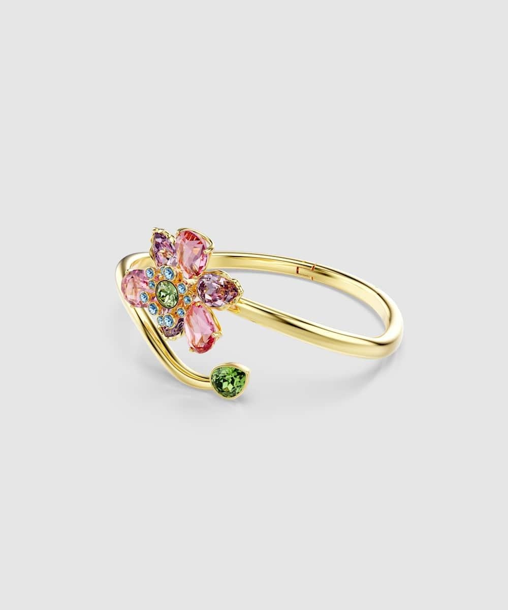 Pulsera idyllia flor bañado en oro con cristales - Swarovski - Multicolor Multicolor-3