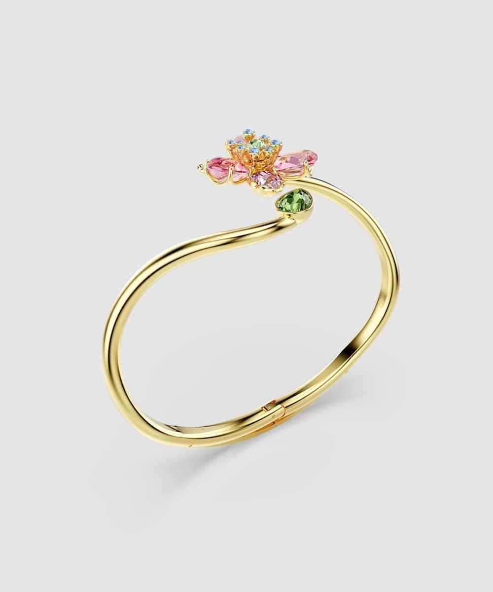 Pulsera idyllia flor bañado en oro con cristales - Swarovski - Multicolor Multicolor-4
