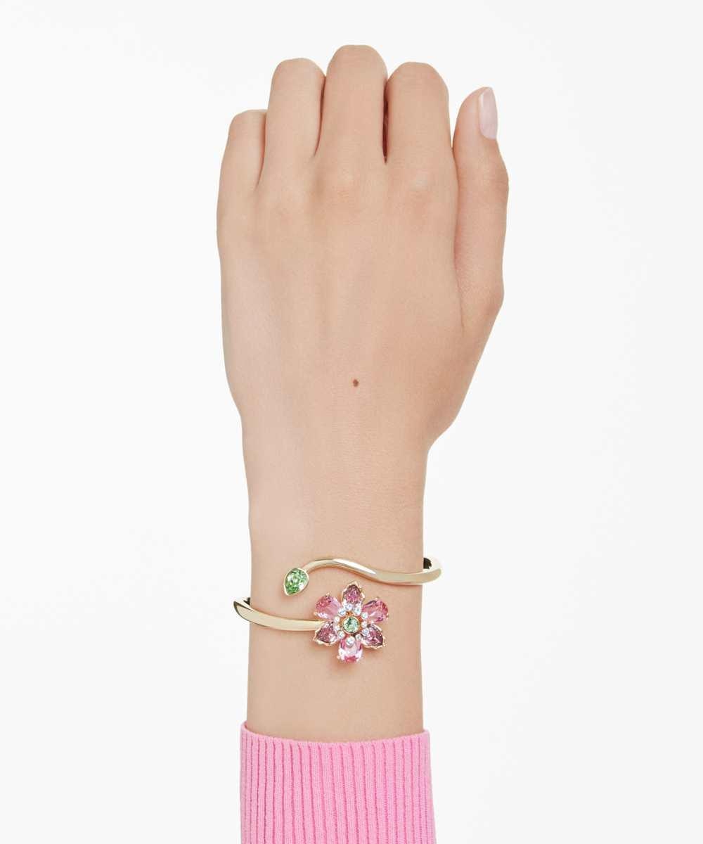 Pulsera idyllia flor bañado en oro con cristales - Swarovski - Multicolor Multicolor-6