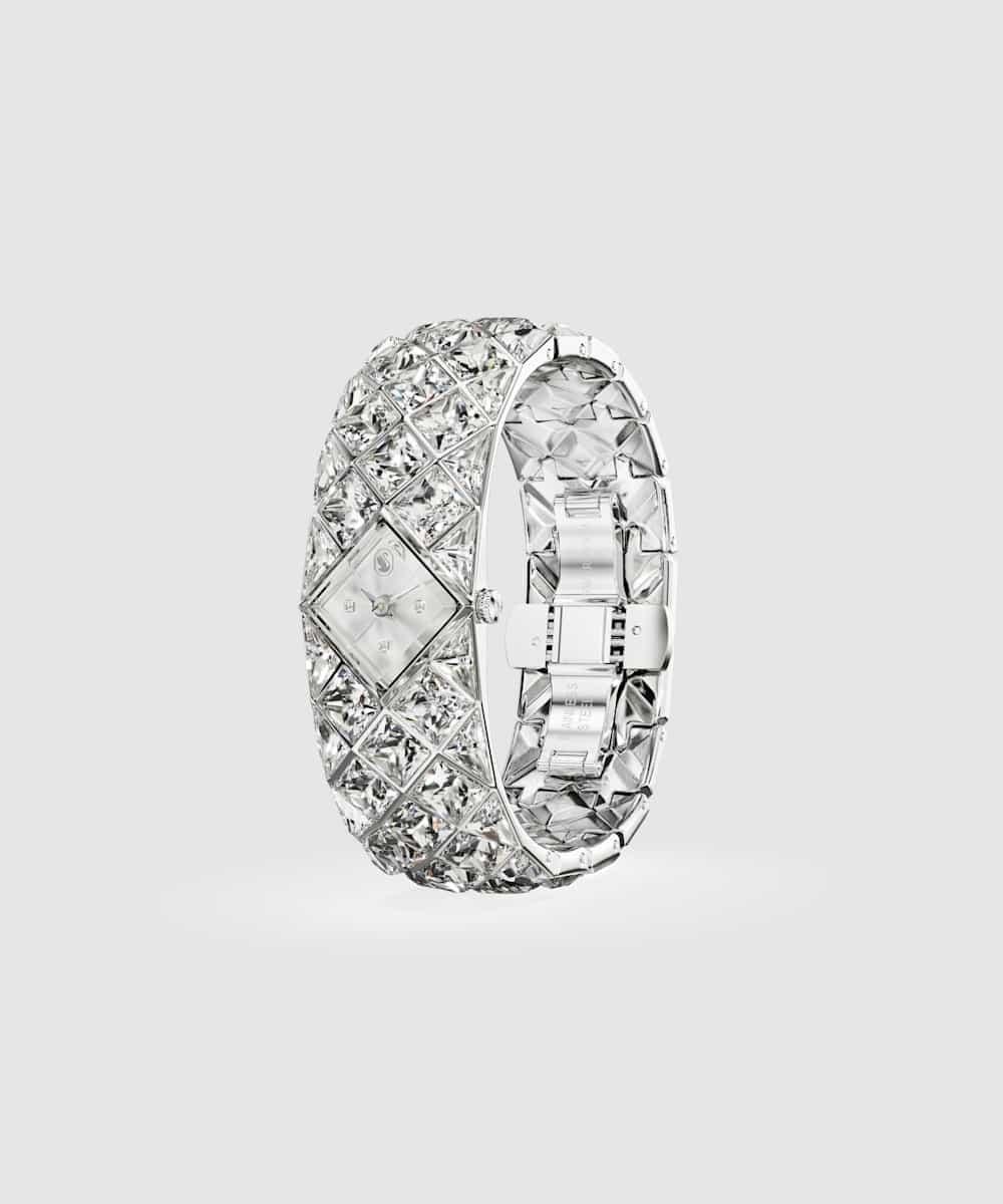 Reloj de mujer jewelry watch de acero inoxidable con cristales - Swarovski - Plata Plata-2