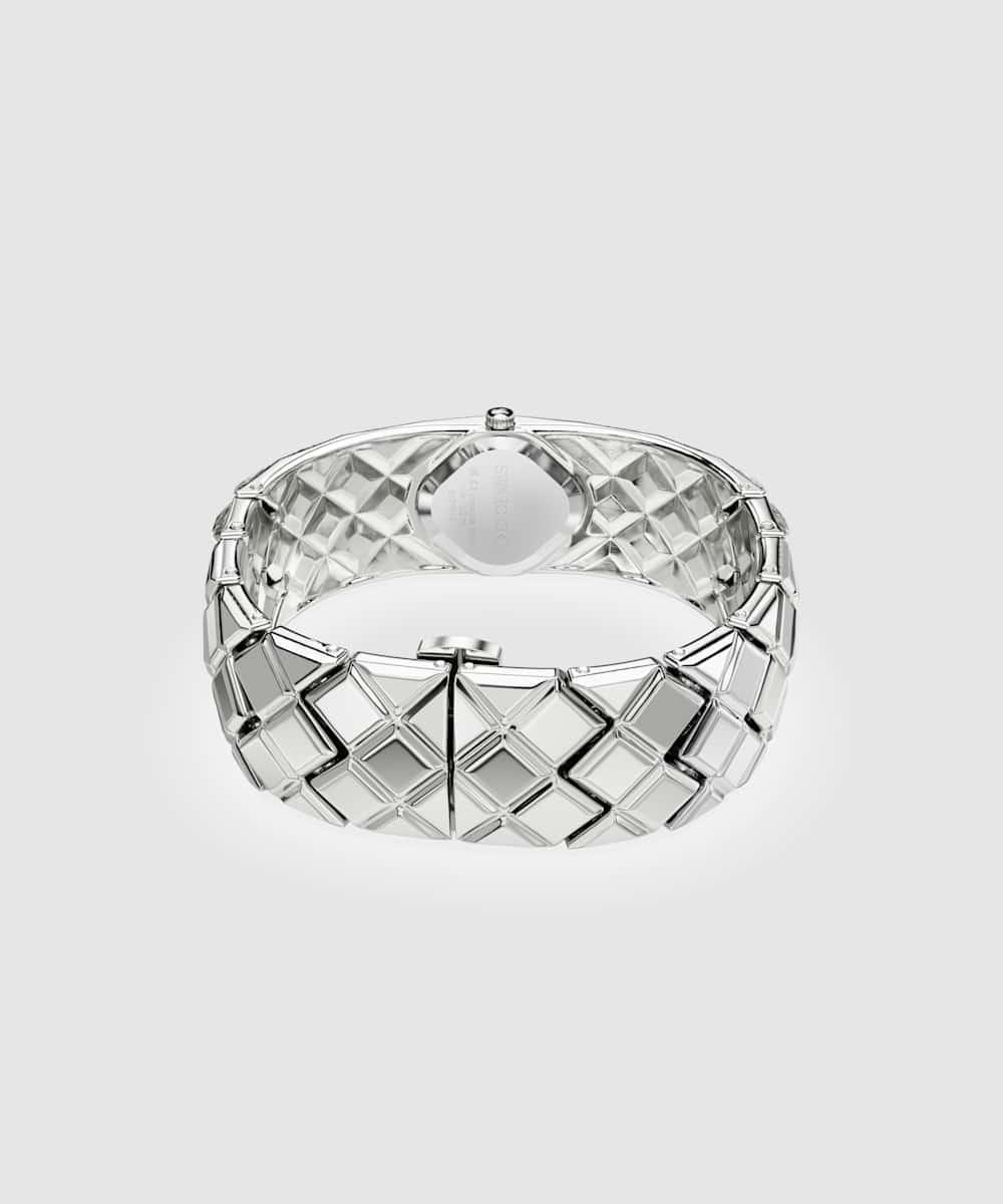 Reloj de mujer jewelry watch de acero inoxidable con cristales - Swarovski - Plata Plata-3