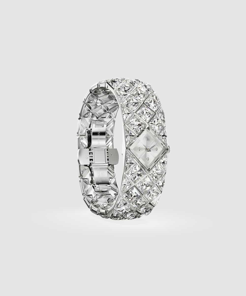 Reloj de mujer jewelry watch de acero inoxidable con cristales - Swarovski - Plata Plata-4