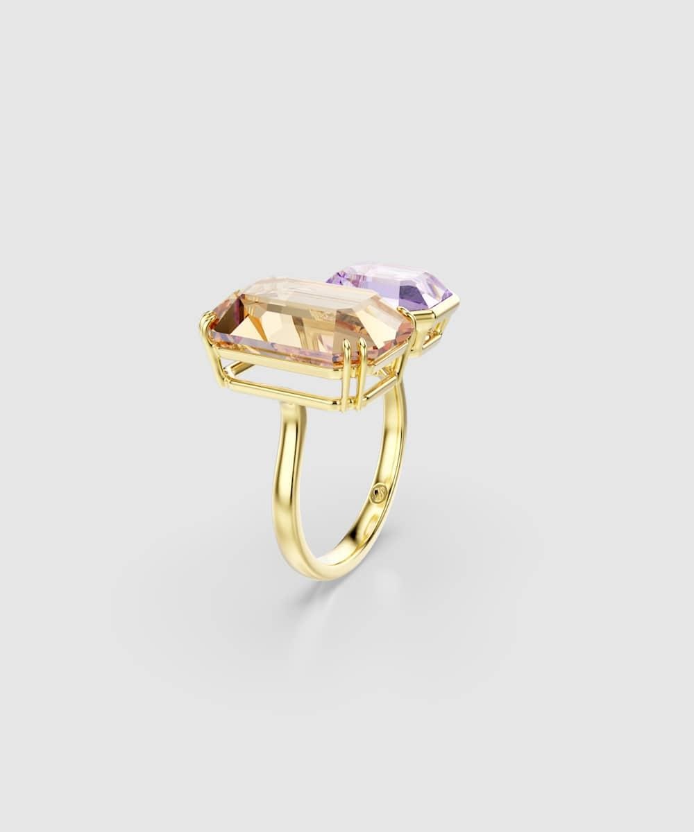 Imagen 2 de Anillo millenia abierto bañado en oro con cristales - Swarovski - Multicolor Multicolor
