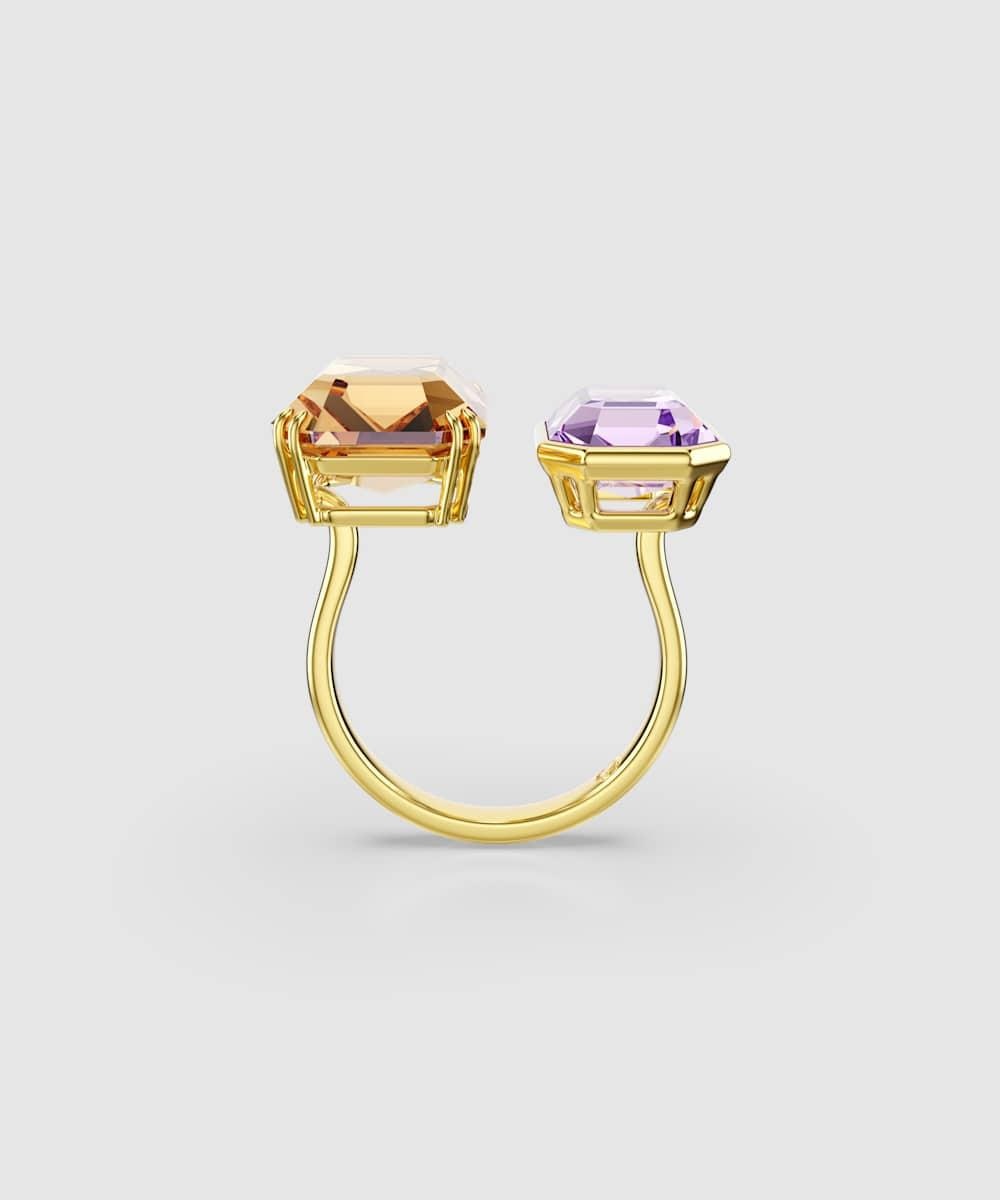 Imagen 3 de Anillo millenia abierto bañado en oro con cristales - Swarovski - Multicolor Multicolor