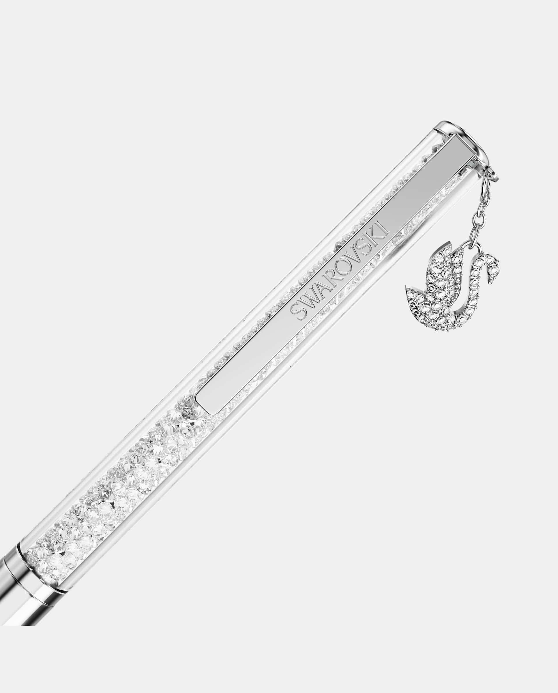 Bolígrafo crystalline con cristales y charm de cisne - Swarovski - Plata Plata-2