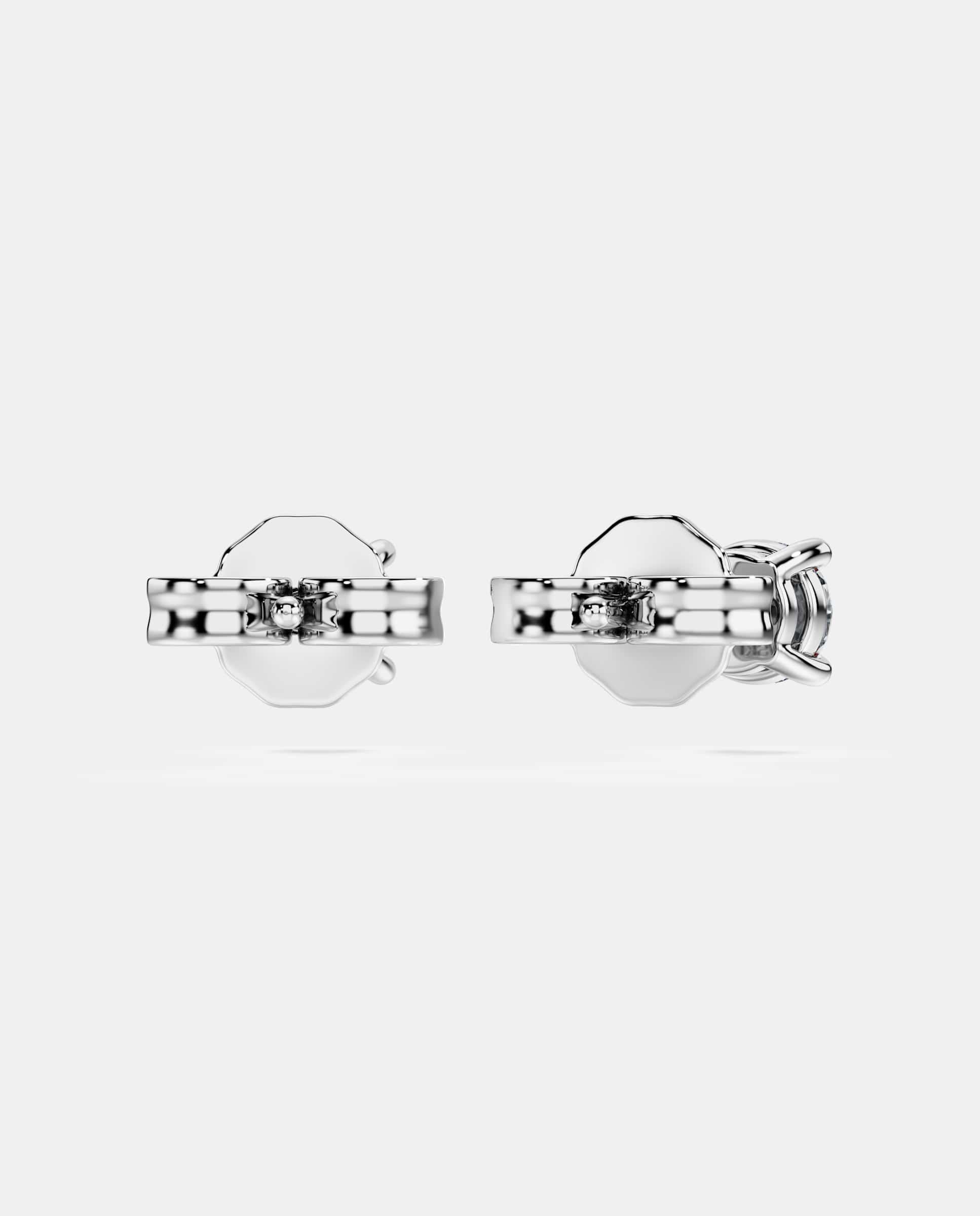 Pendientes swarovski created diamonds en plata de ley - Blanco Blanco-4