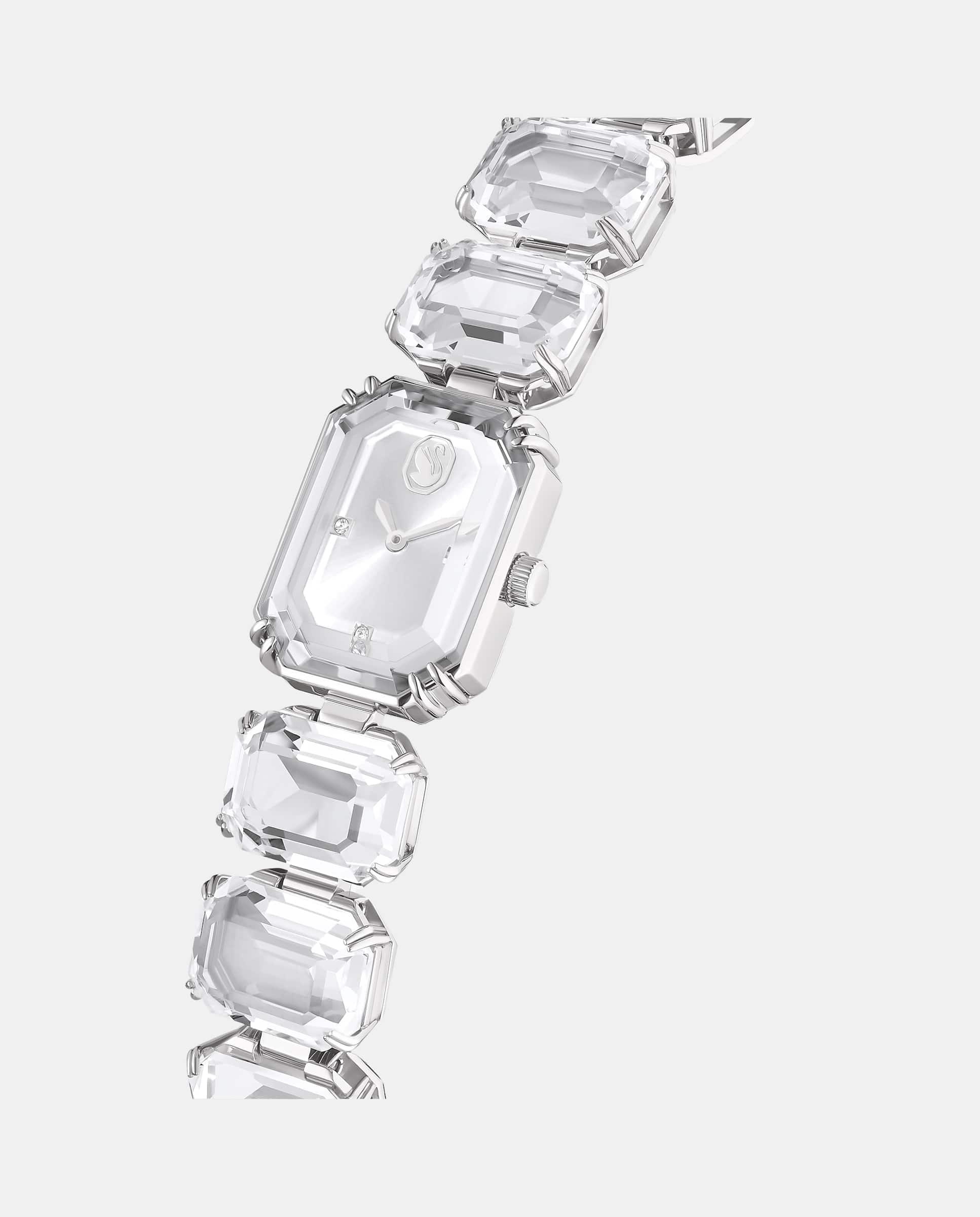Reloj de mujer tipo pulsera en acero inoxidable - Swarovski - Blanco Blanco-4