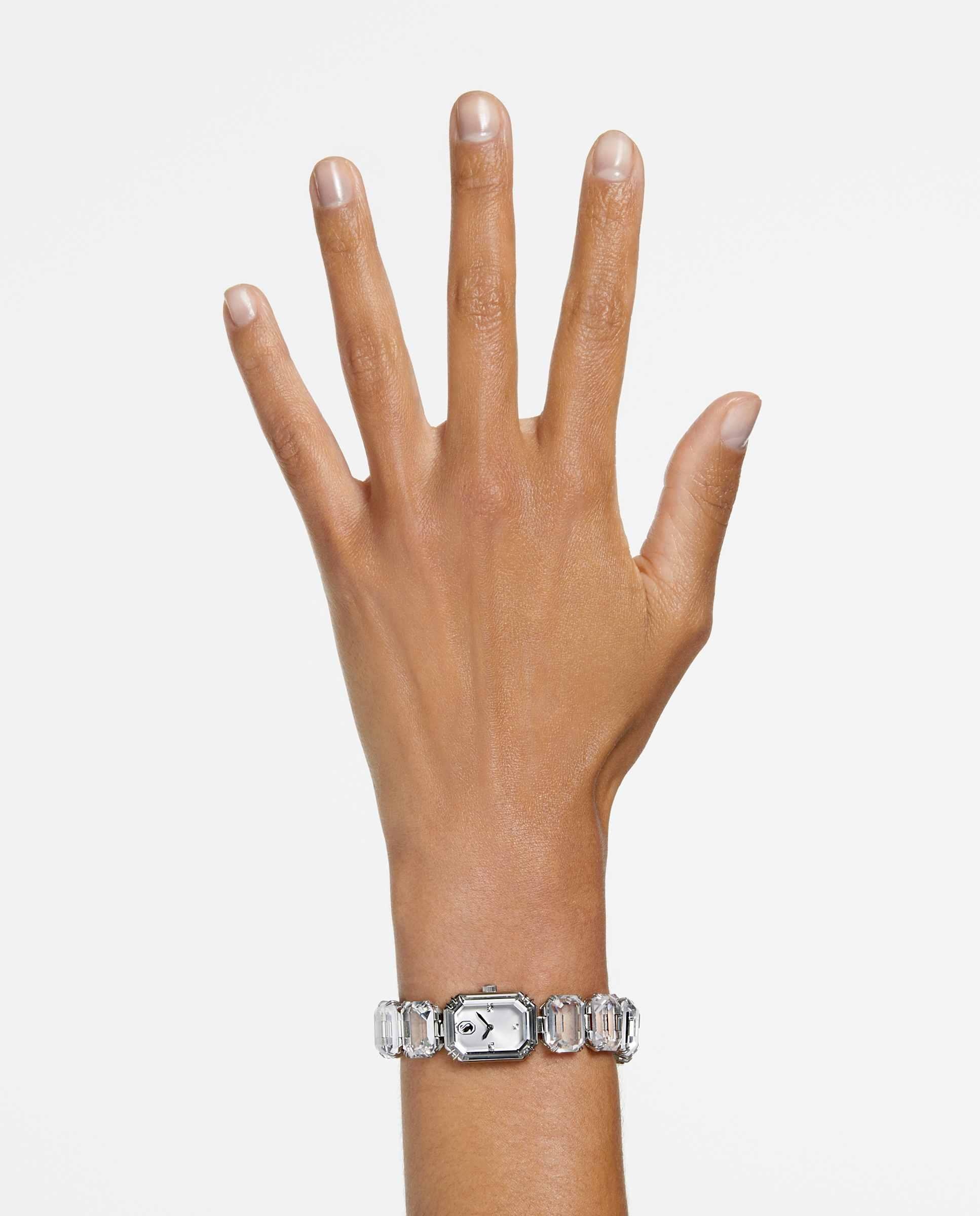 Reloj de mujer tipo pulsera en acero inoxidable - Swarovski - Blanco Blanco-8