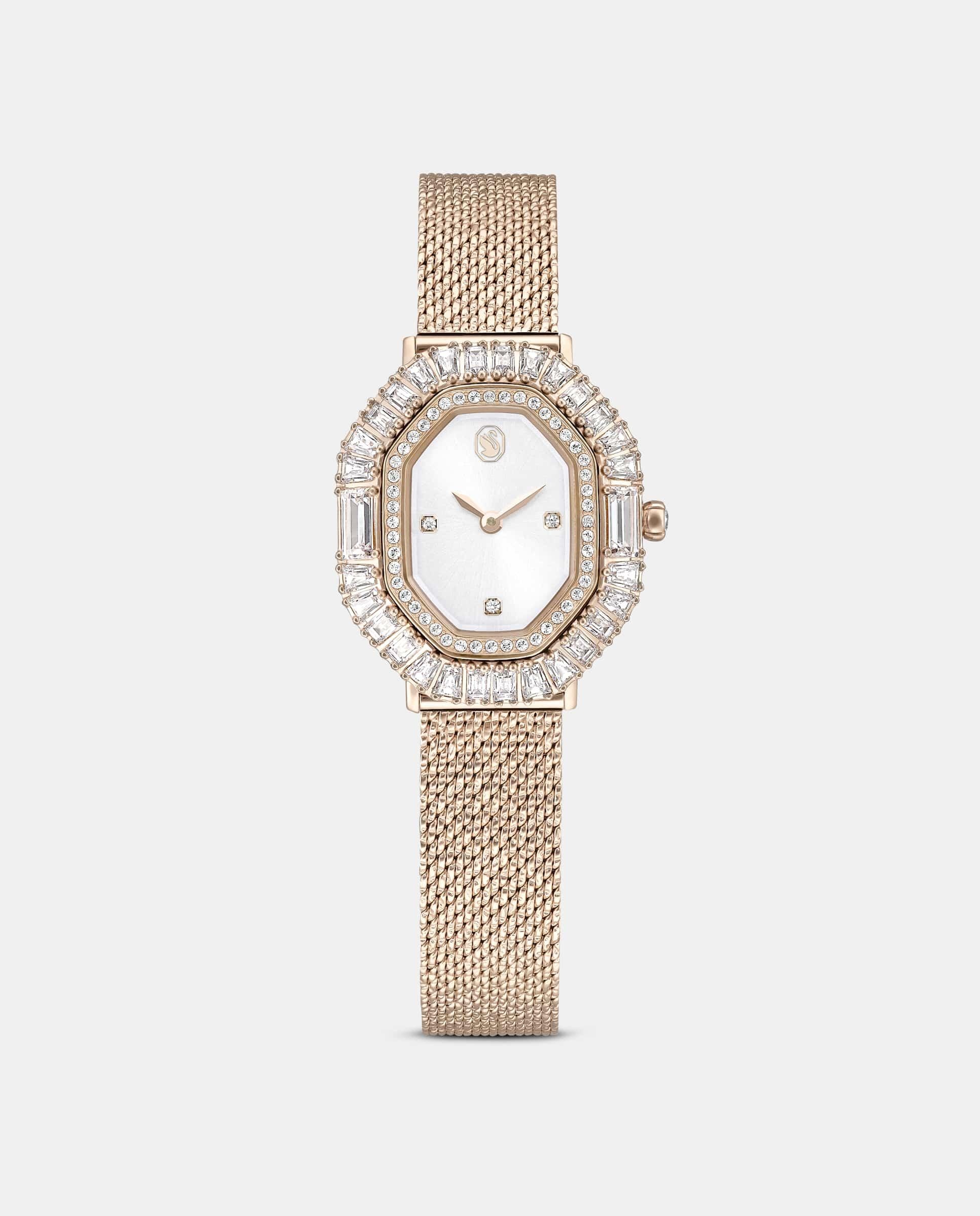 Imagen 0 de Reloj de mujer tipo brazalete con circonitas Dorado