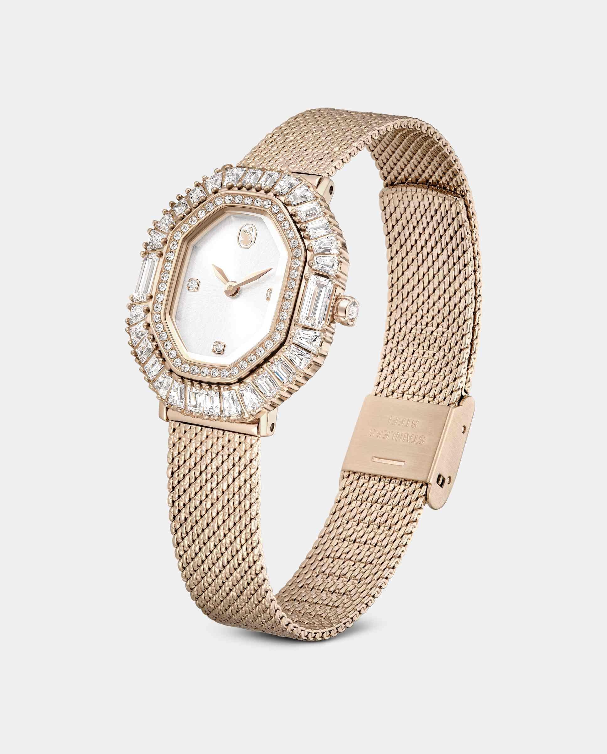 Reloj de mujer tipo brazalete con circonitas - Swarovski - Dorado Dorado-2
